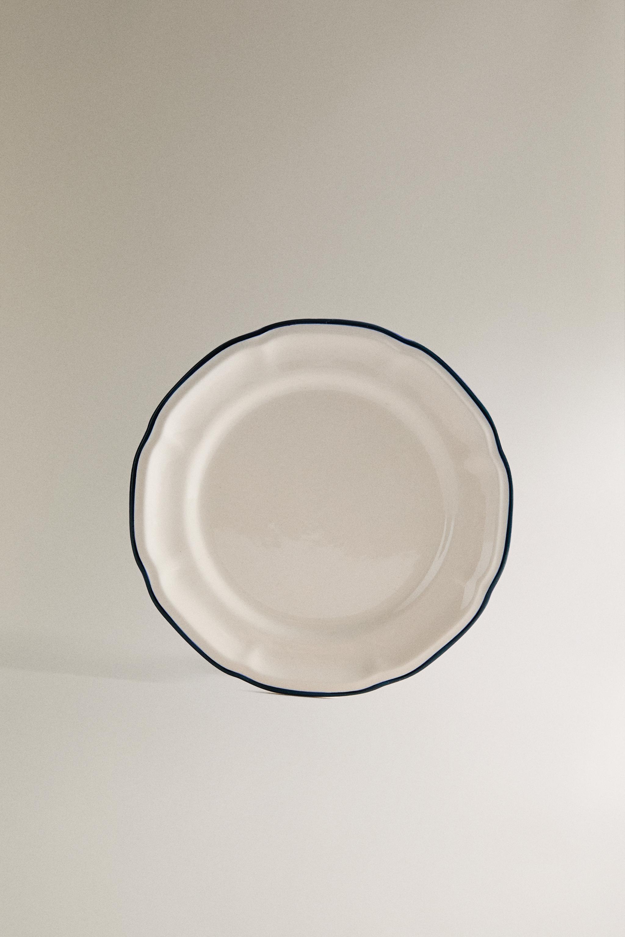 DESSERT PLATE WITH CONTRAST RIM