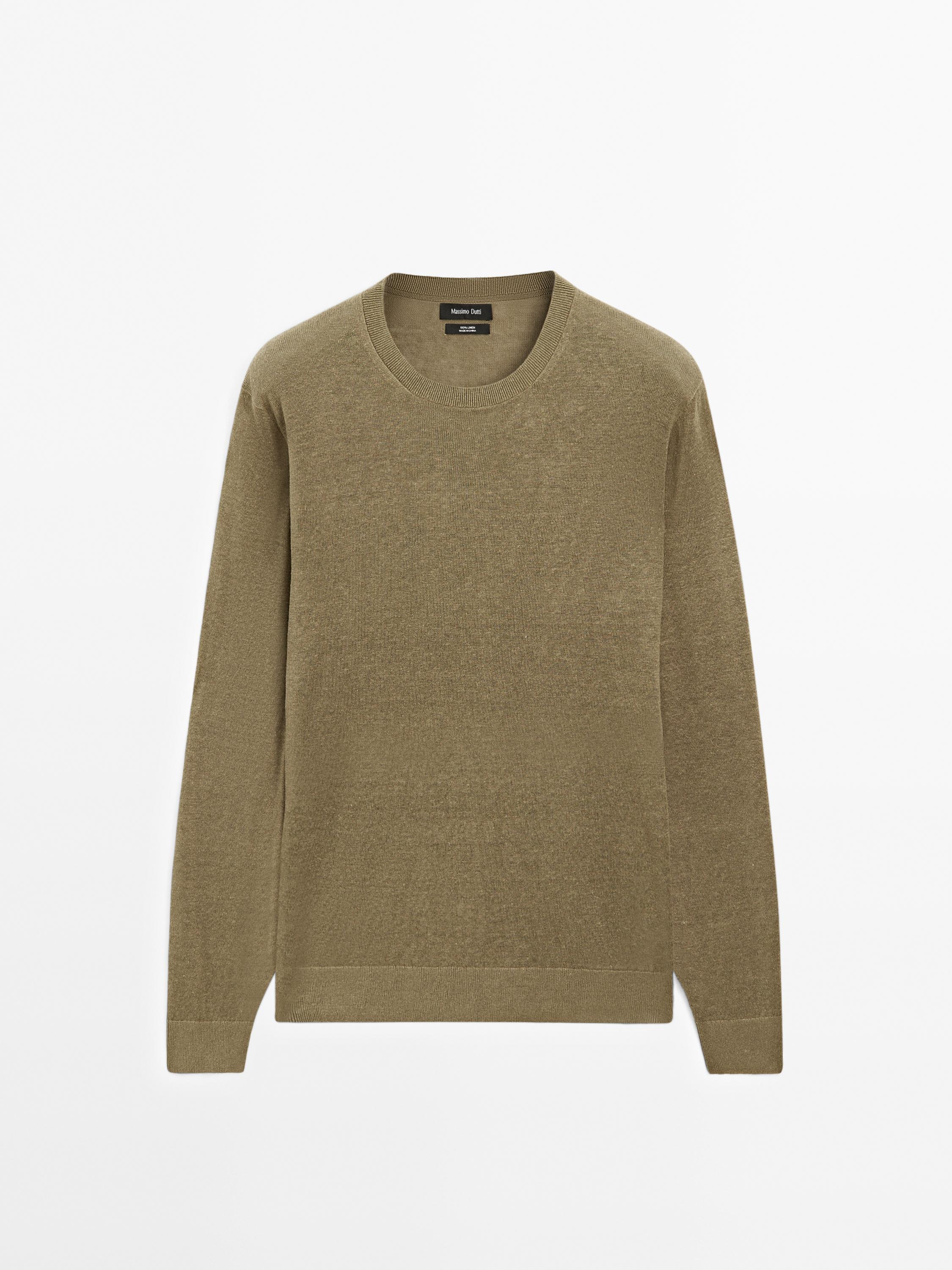 100% linen knit sweater