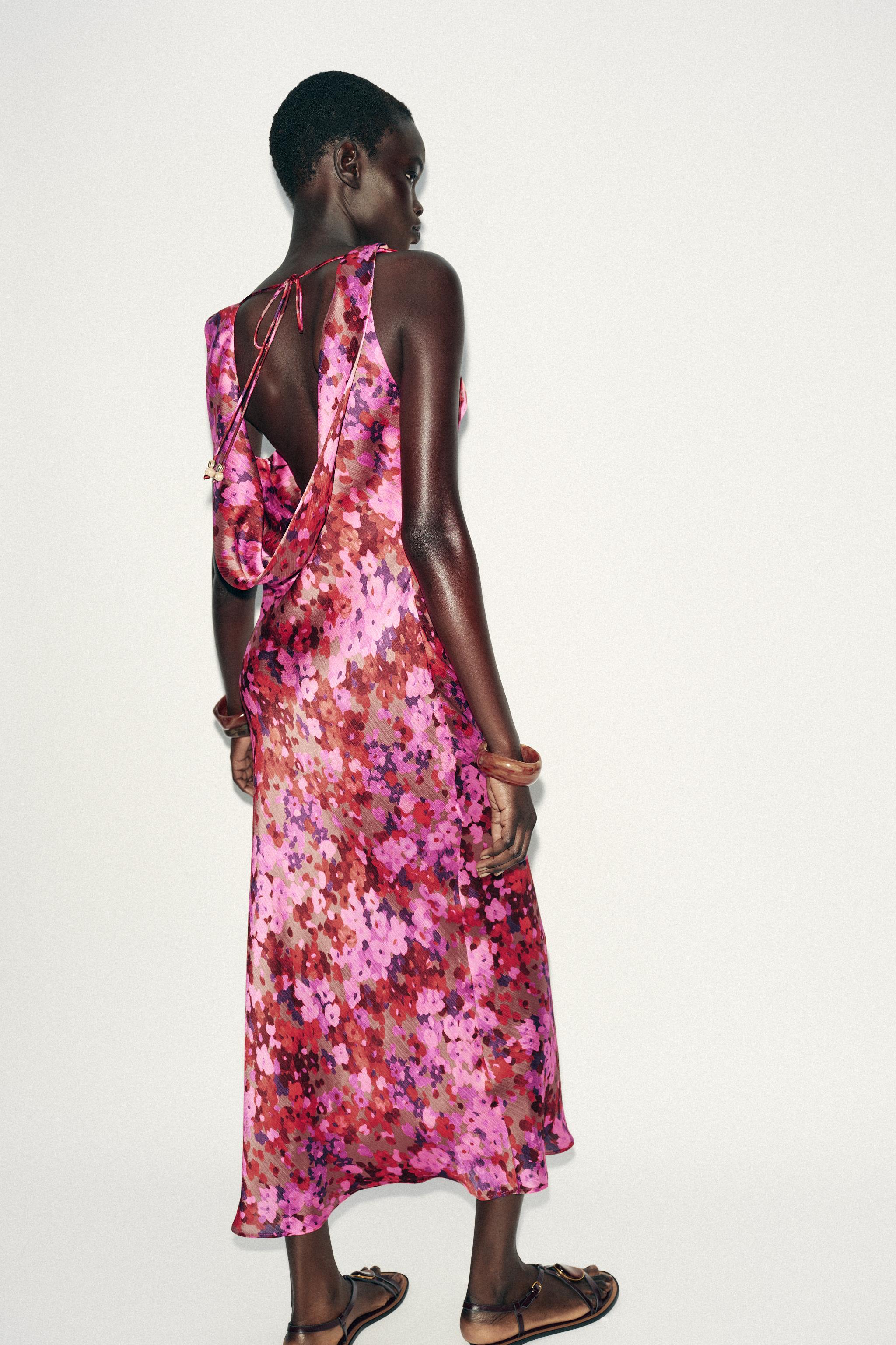 FLORAL PRINT MIDI DRESS