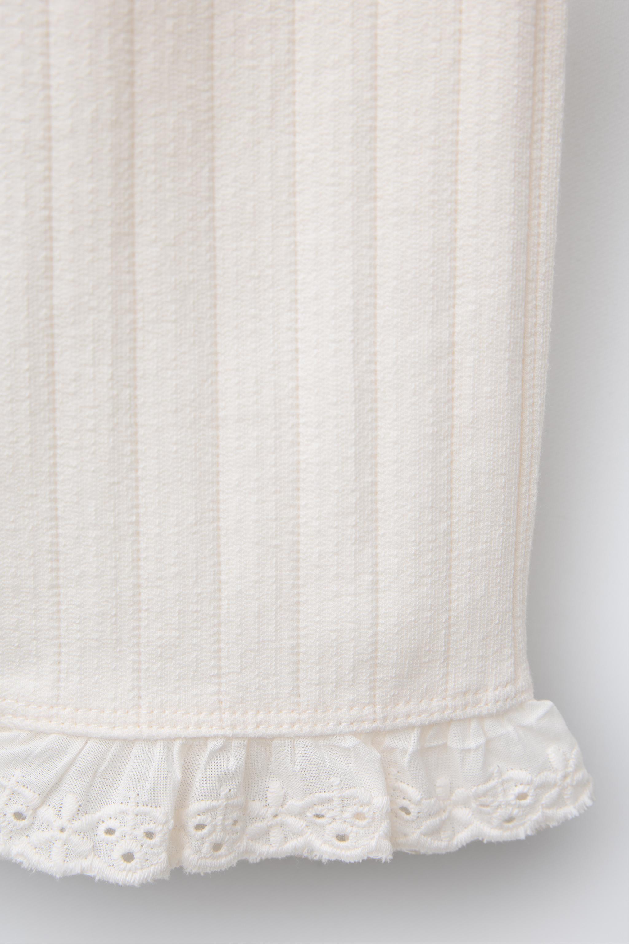 SWISS EMBROIDERED JACQUARD PANTS