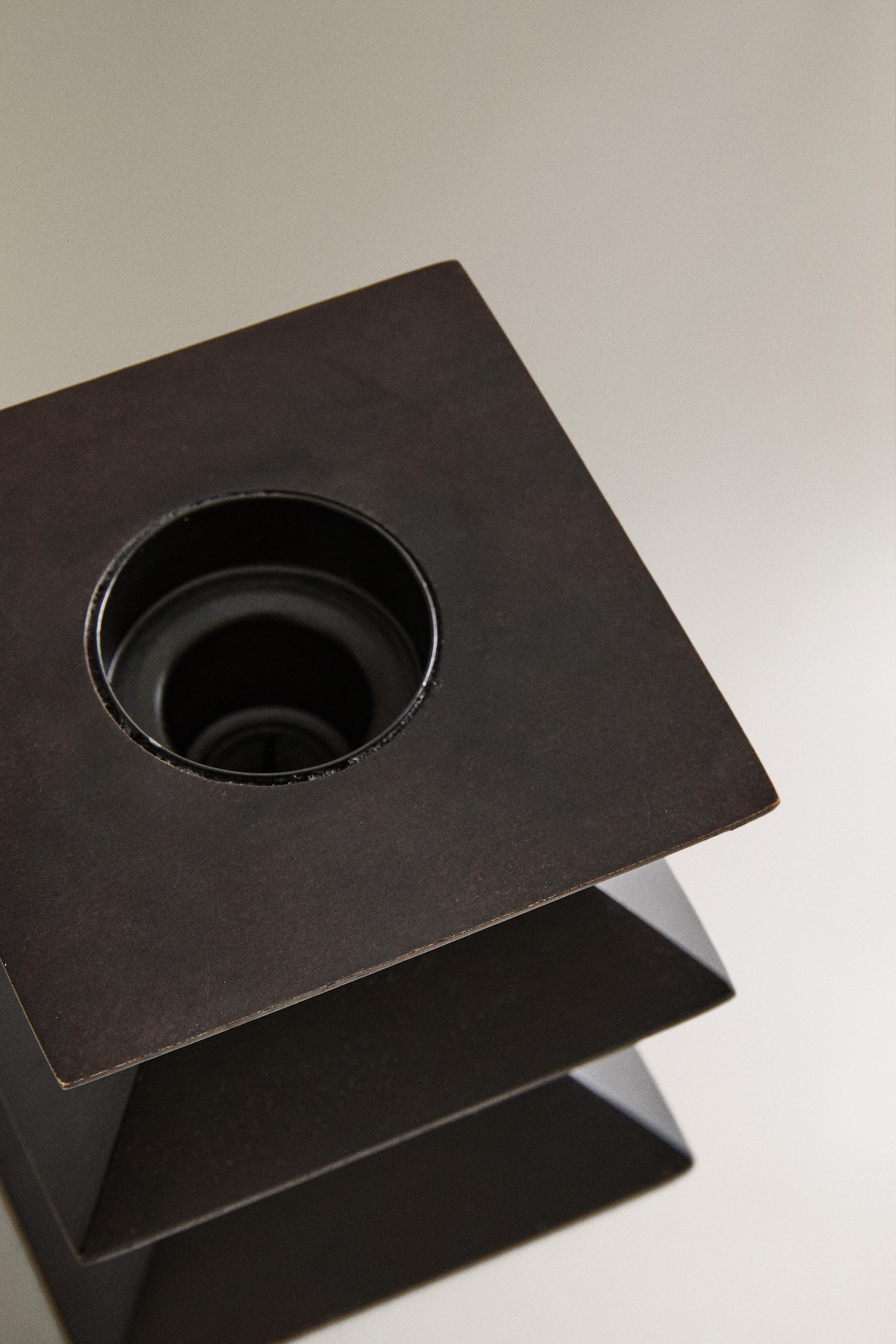 WOODEN PRISM CANDLESTICK