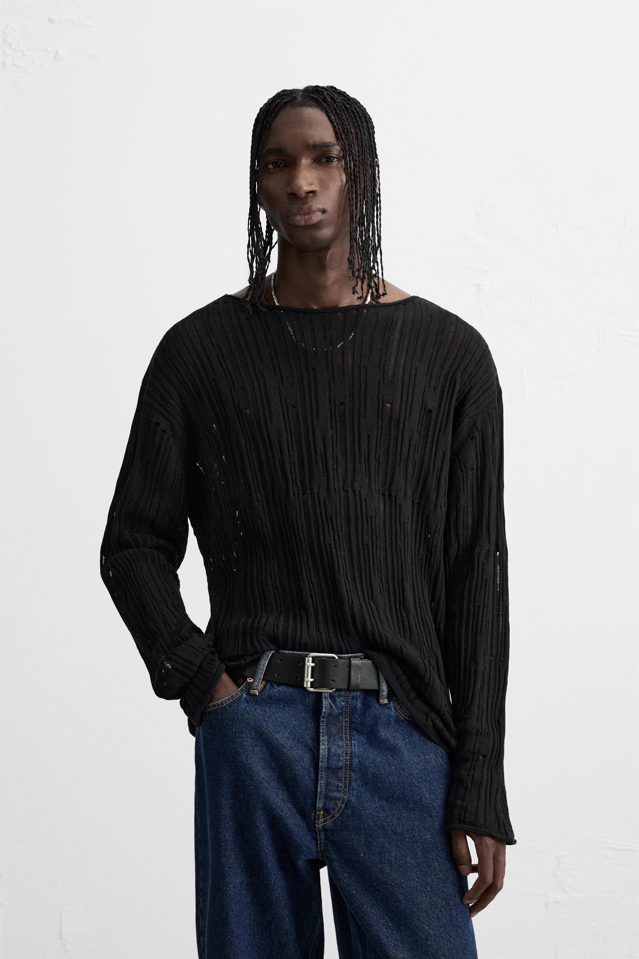 DROP STITCH TEXTURED SWEATER