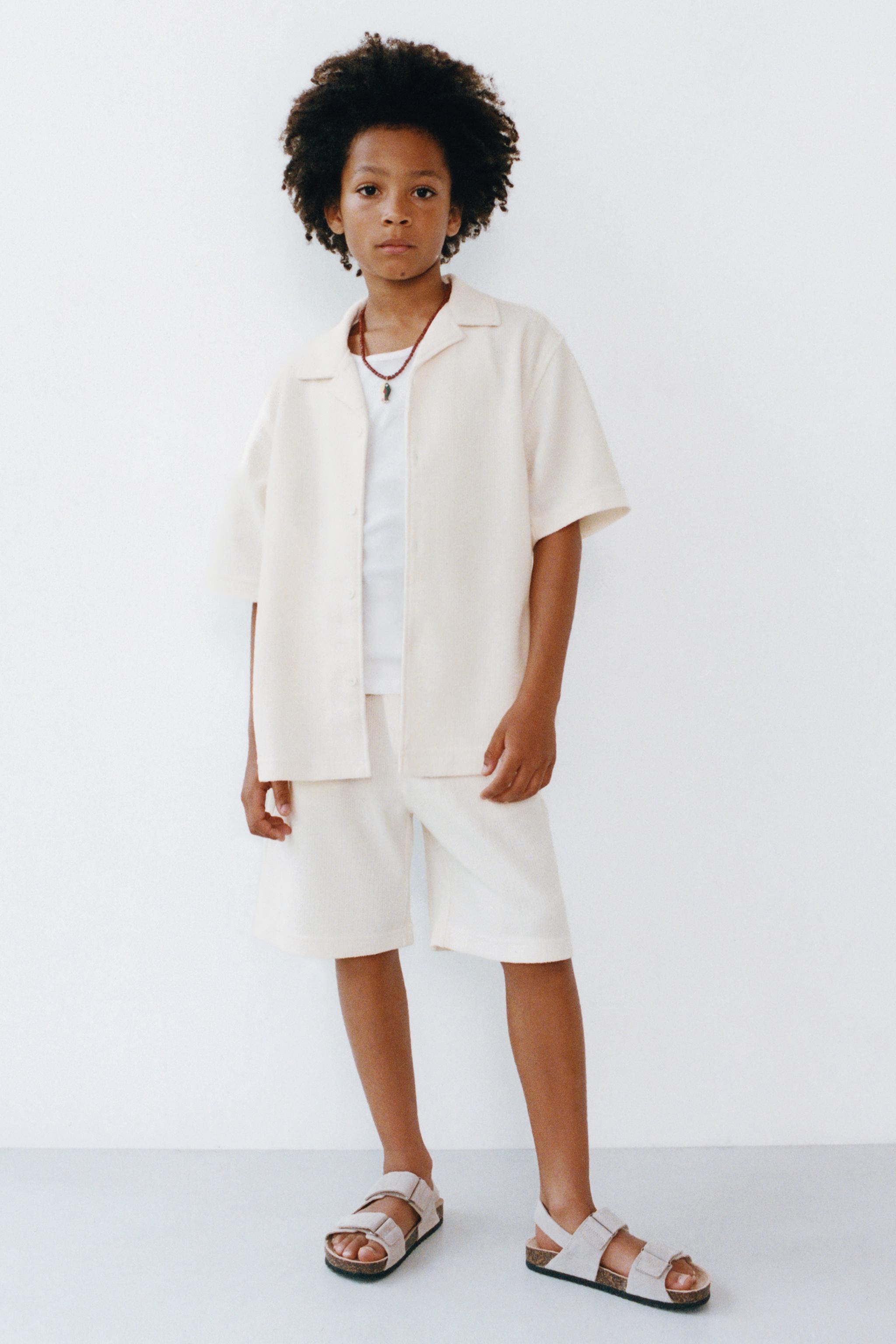 RUSTIC TOWEL EFFECT BOWLING SHIRT