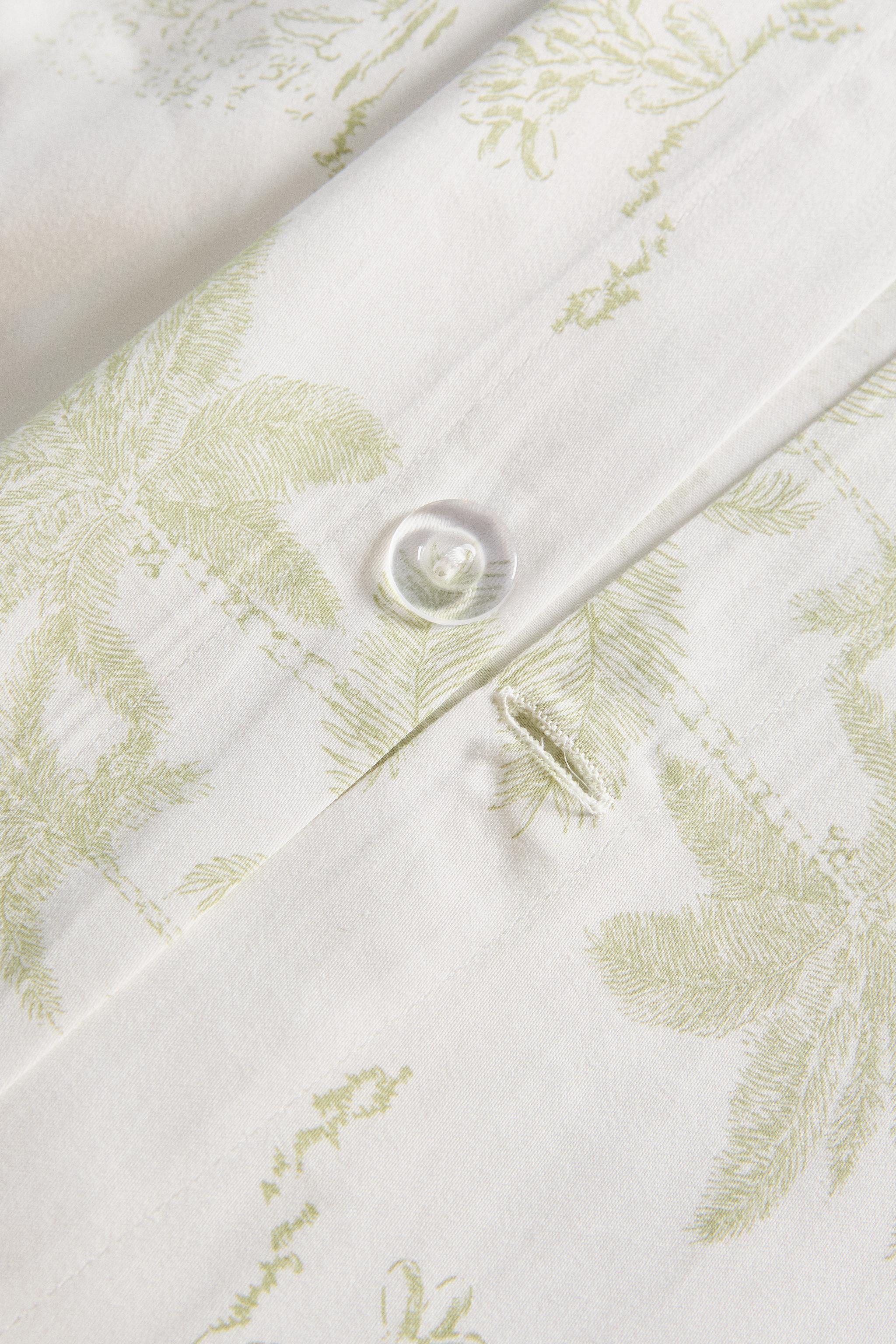 TOILE DE JOUY SATEEN DUVET COVER WITH PALM TREES