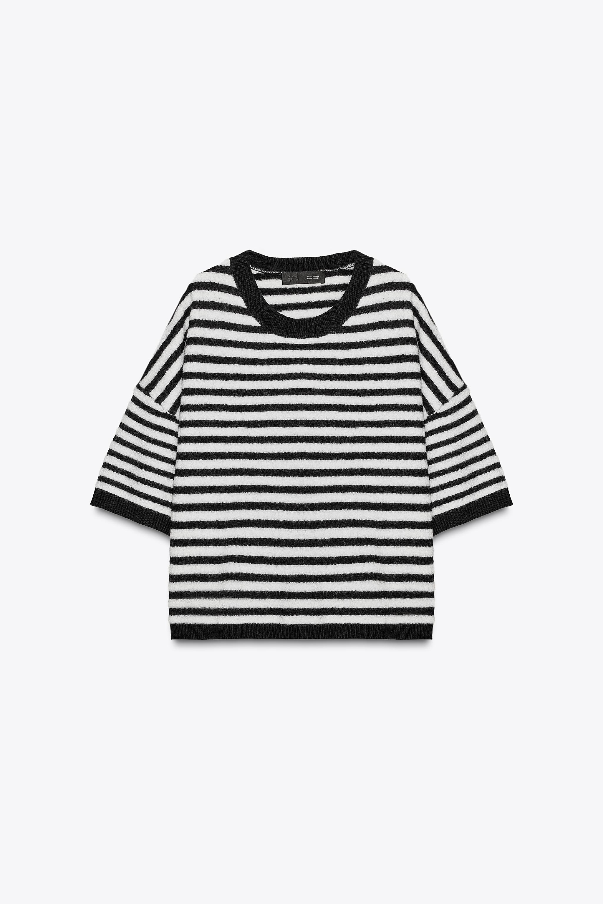 100% WOOL STRIPED SWEATER
