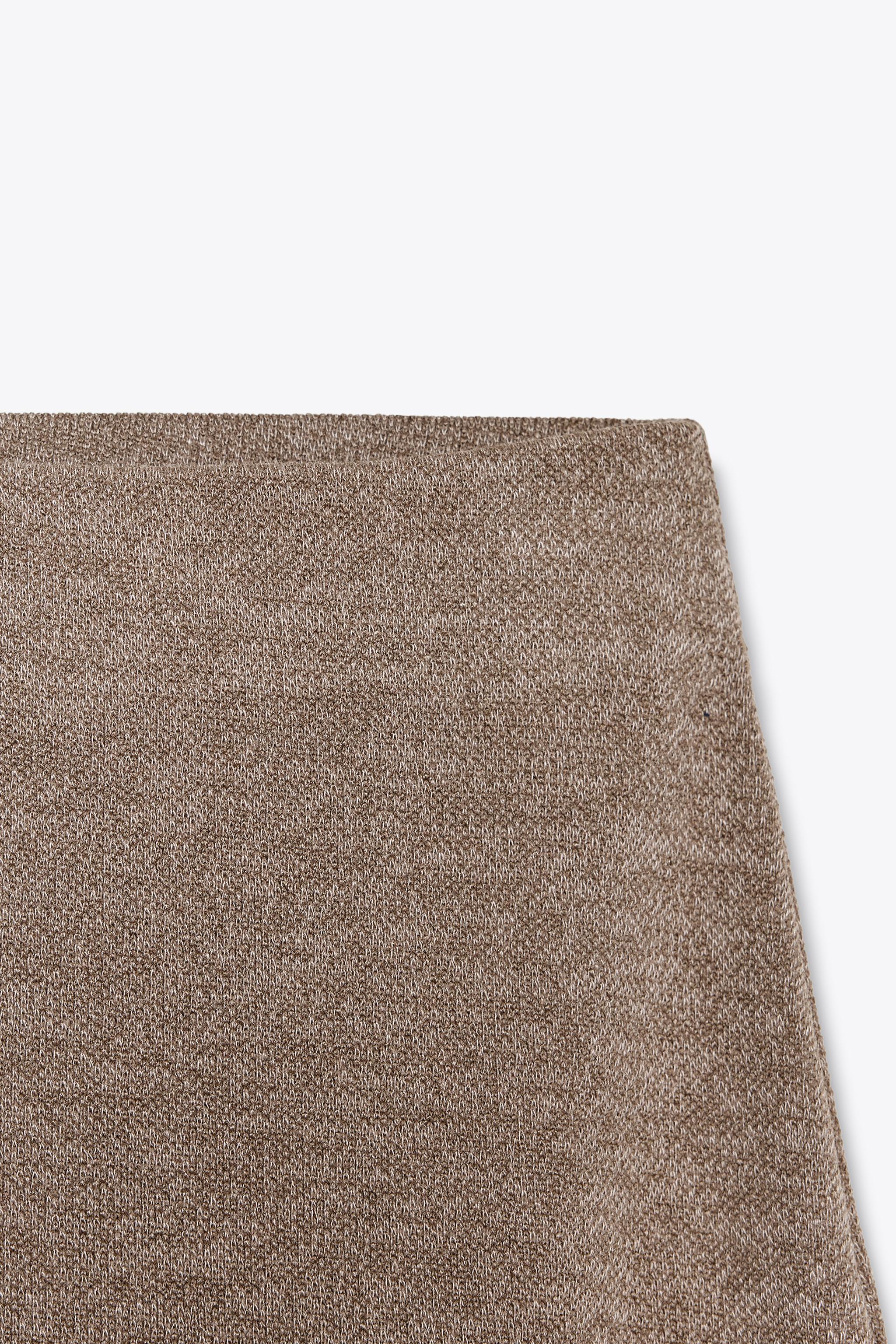 TEXTURED WIDE LEG PANTS