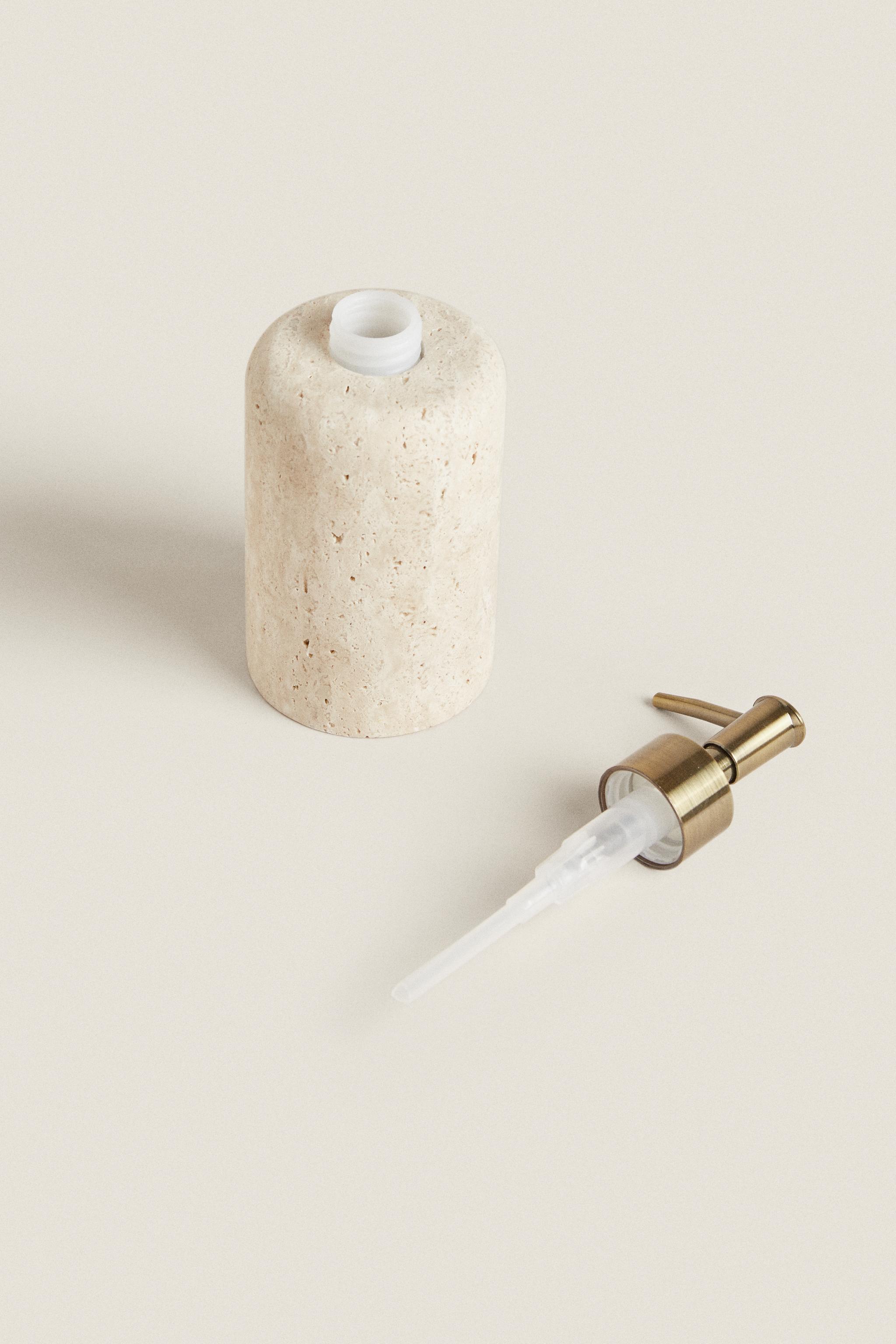 BEIGE MARBLE SOAP DISPENSER