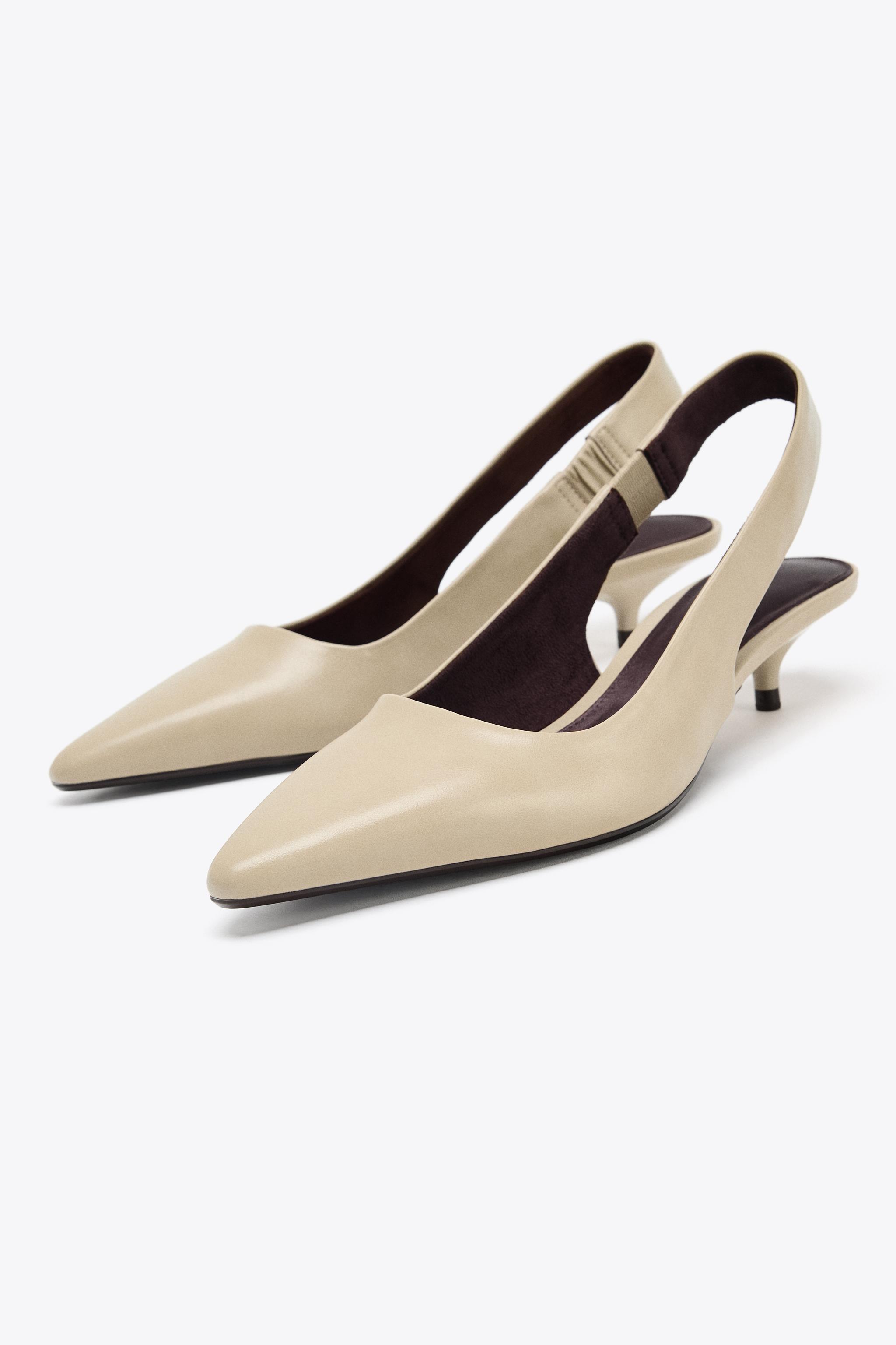 KITTEN HEEL SLINGBACK SHOES