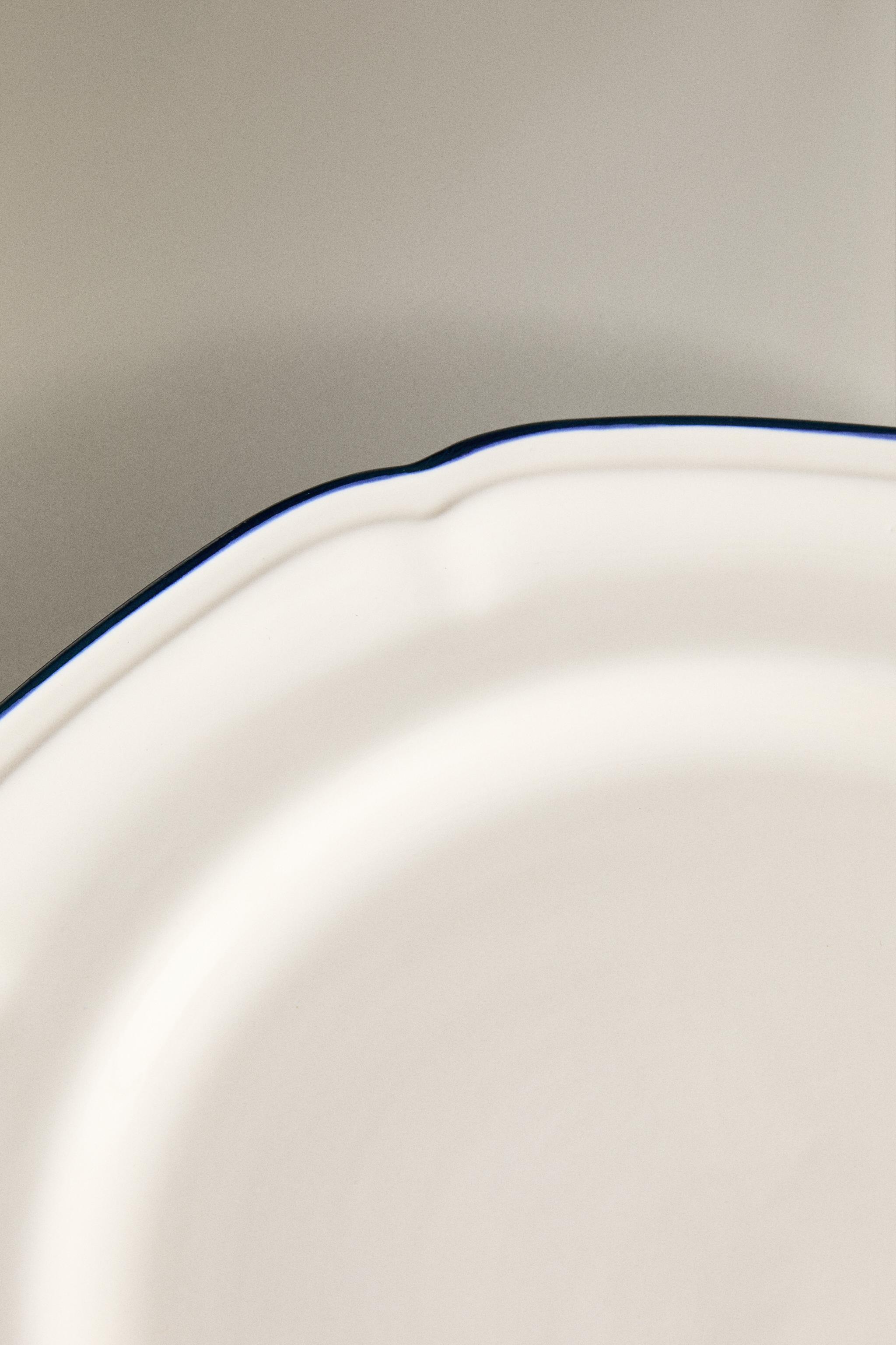 DINNER PLATE WITH CONTRAST RIM