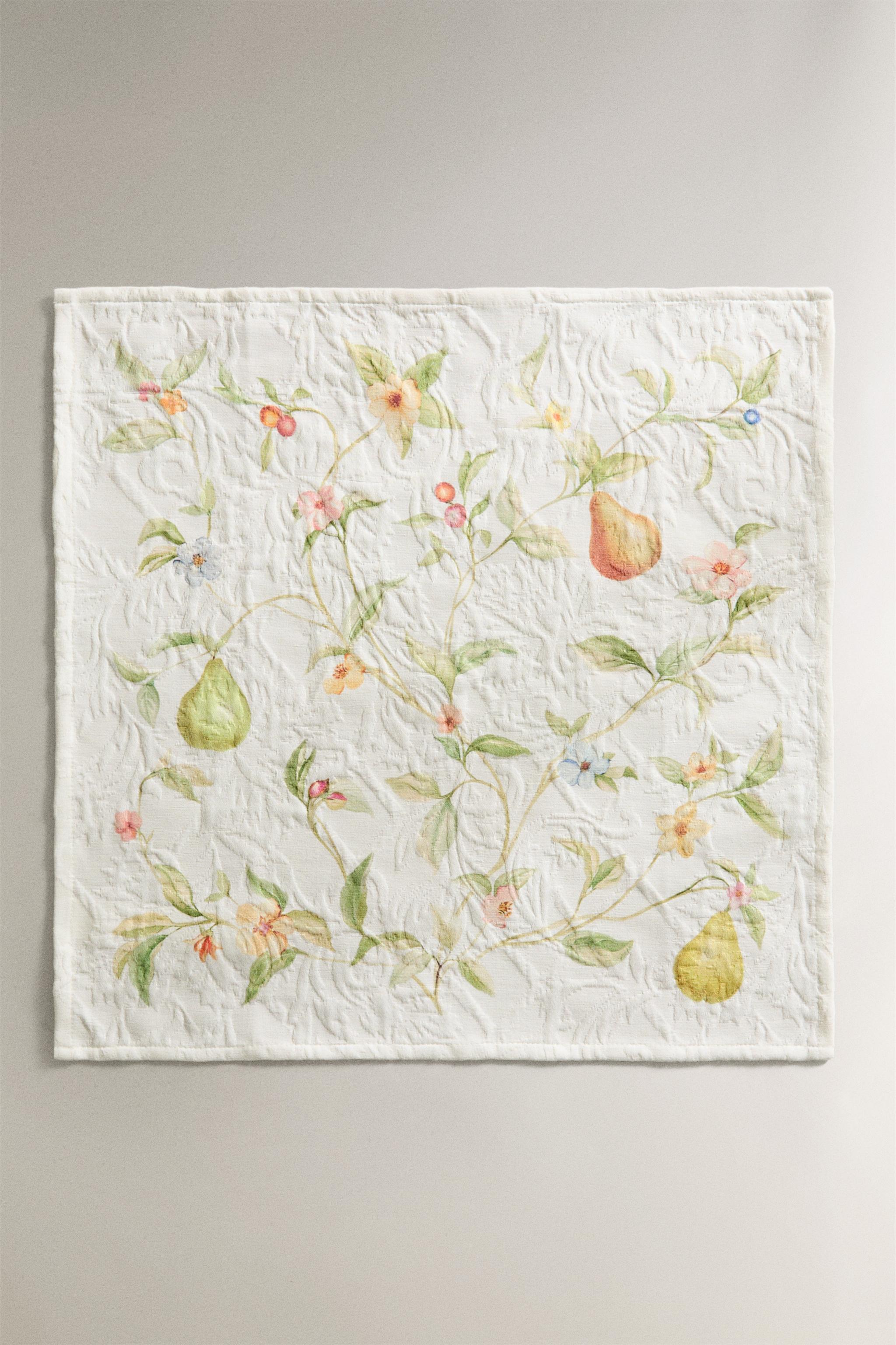SET OF JACQUARD COTTON NAPKINS WITH PEARS (SET OF 2)