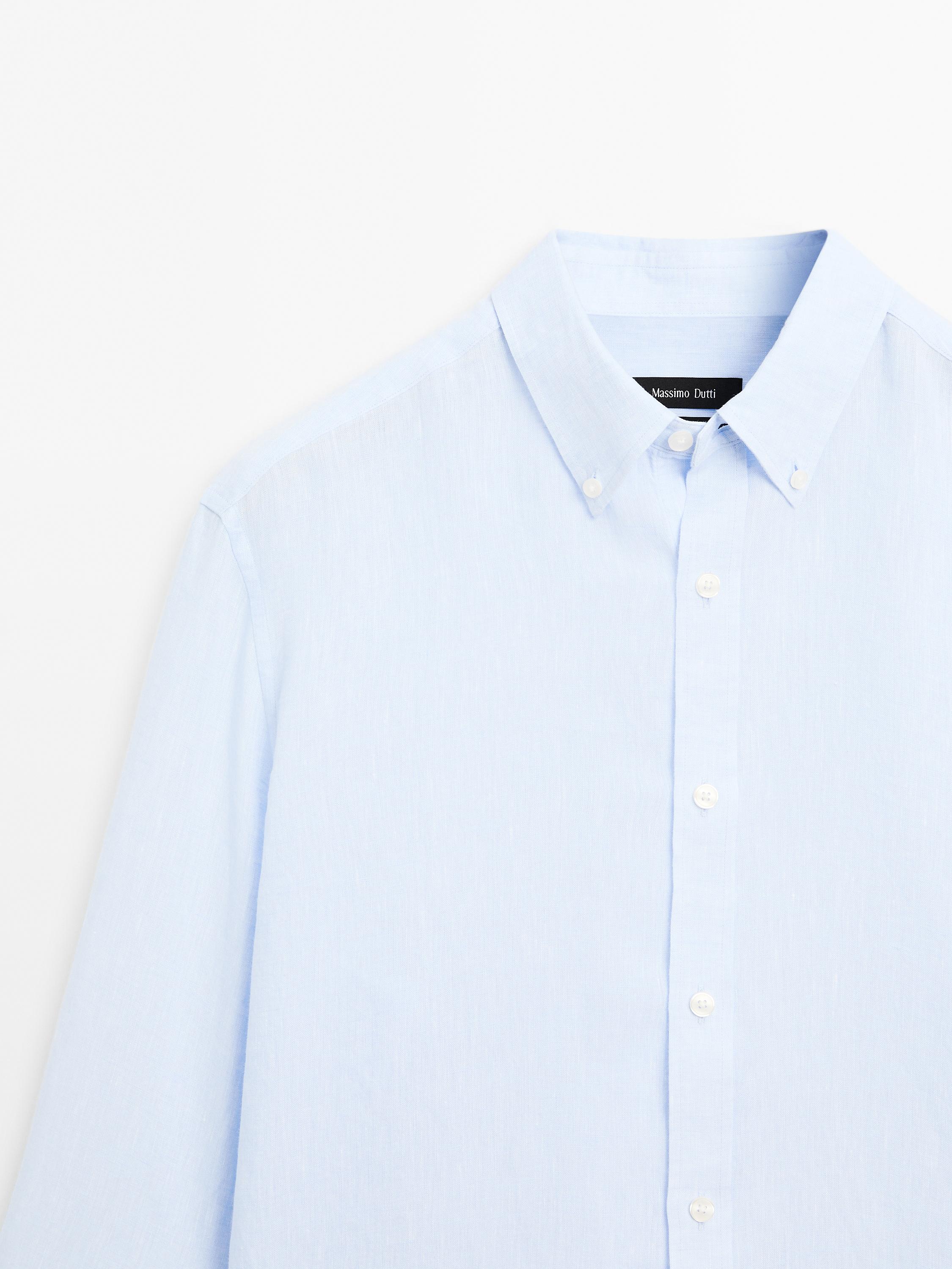 100% linen regular fit shirt