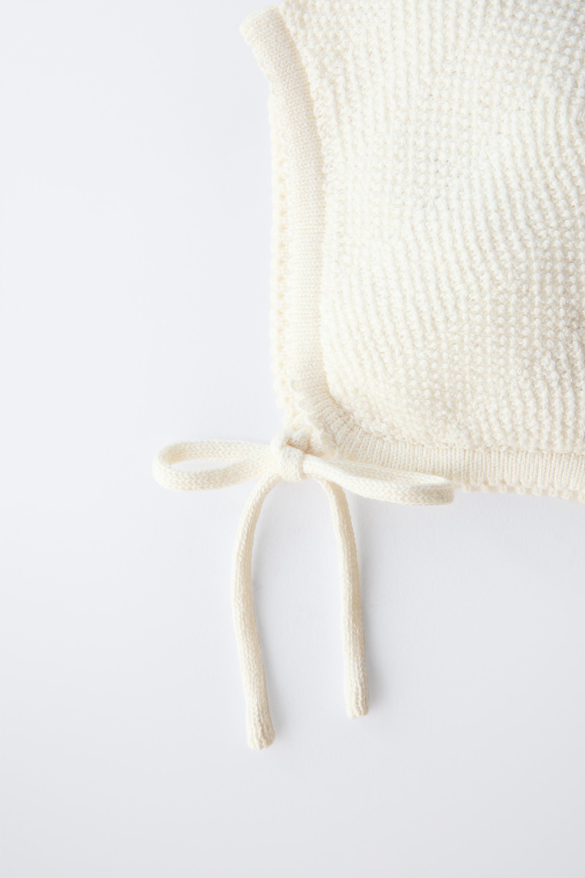 COTTON SILK KNIT BONNET