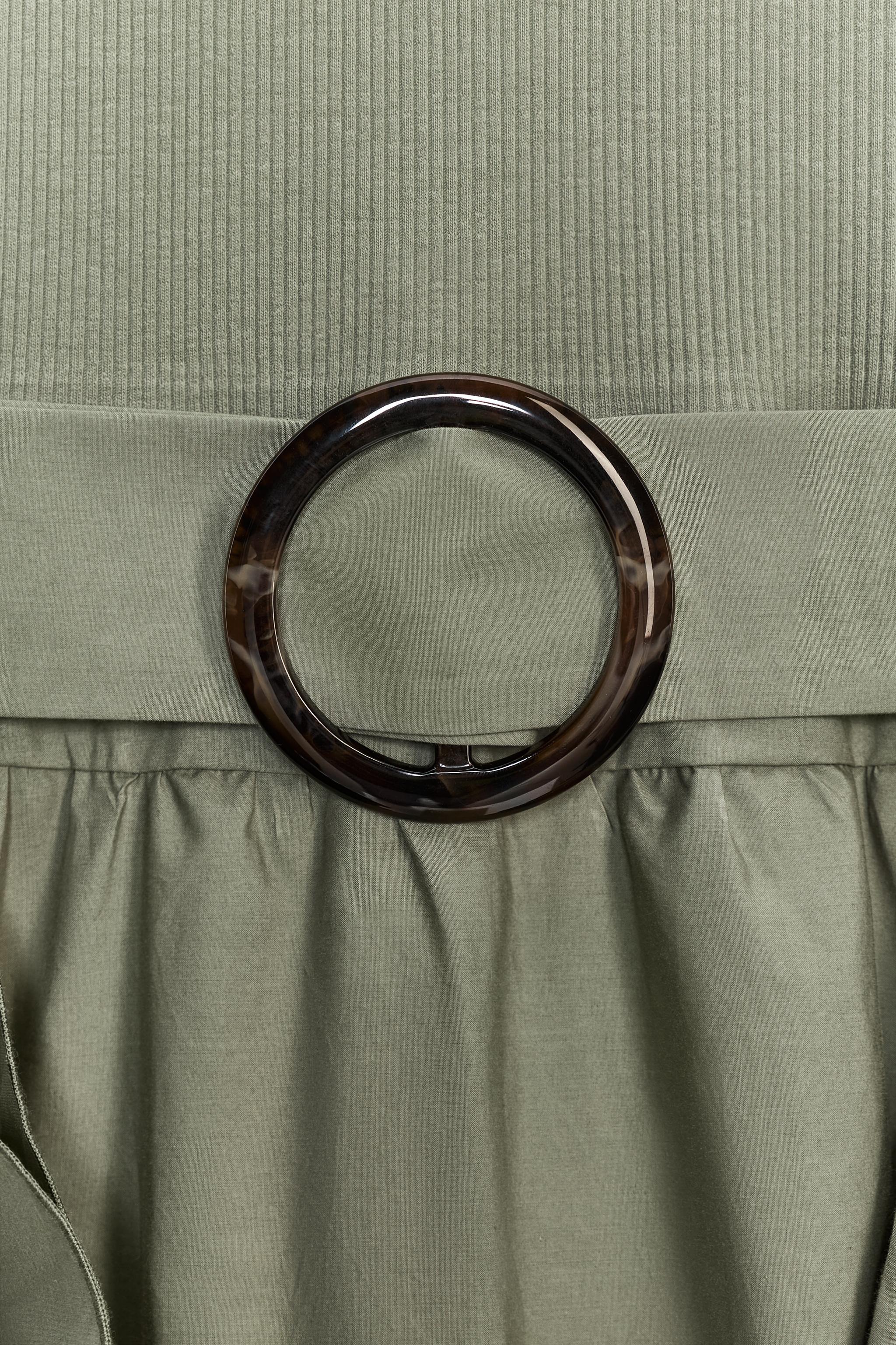 BELTED COMBINATION DRESS