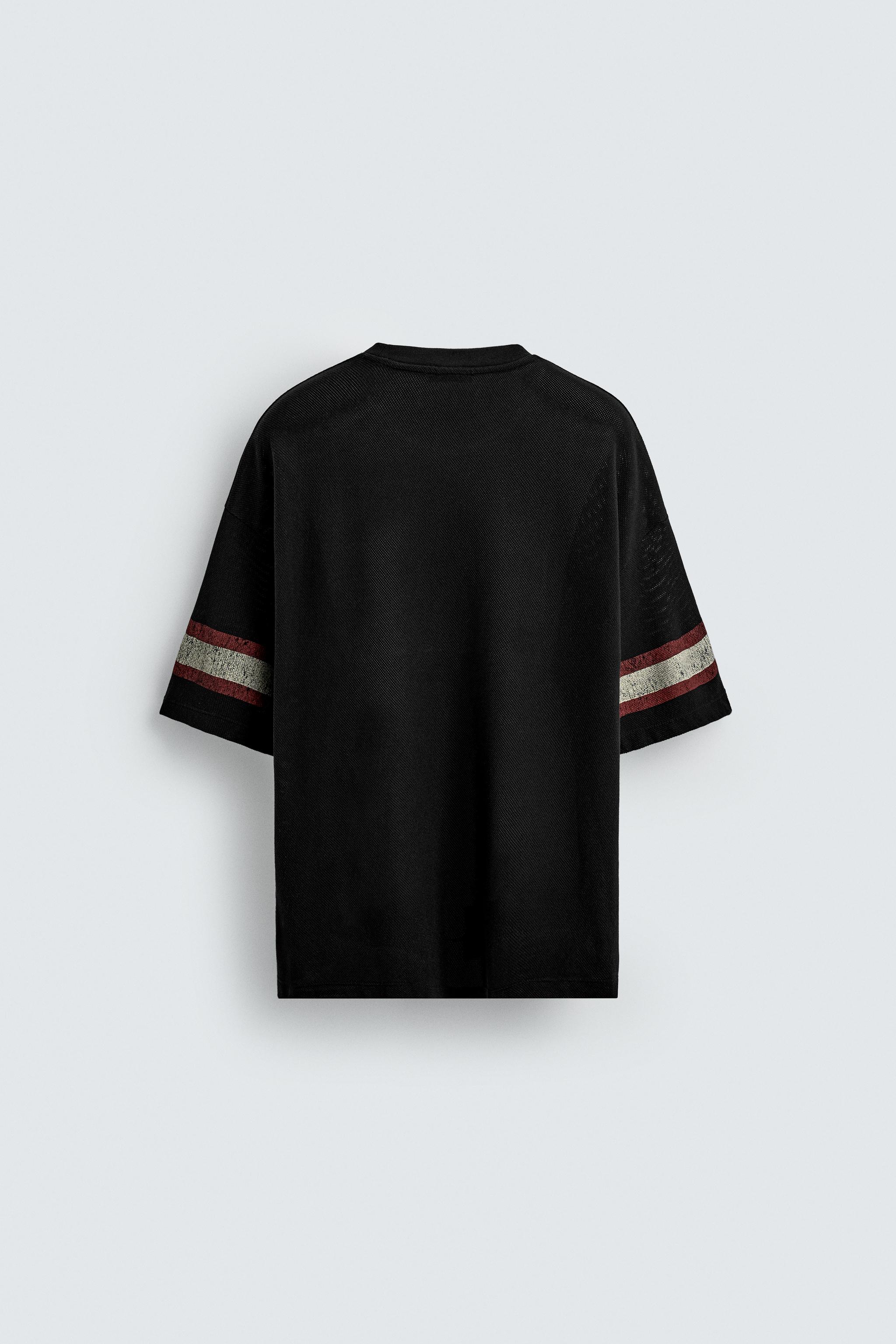 VARSITY OPEN WEAVE T-SHIRT