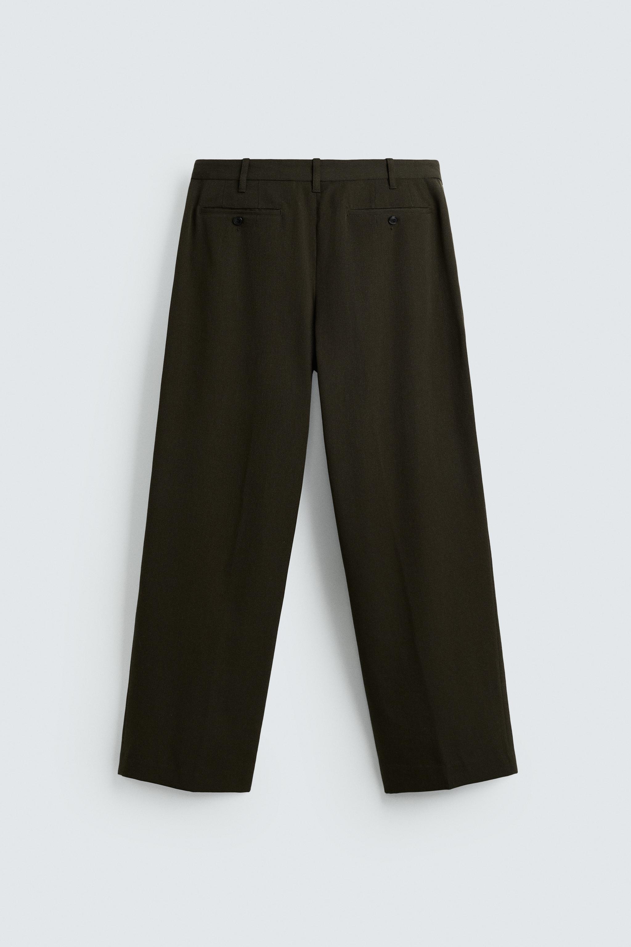 REGULAR FIT 100% WOOL PANTS