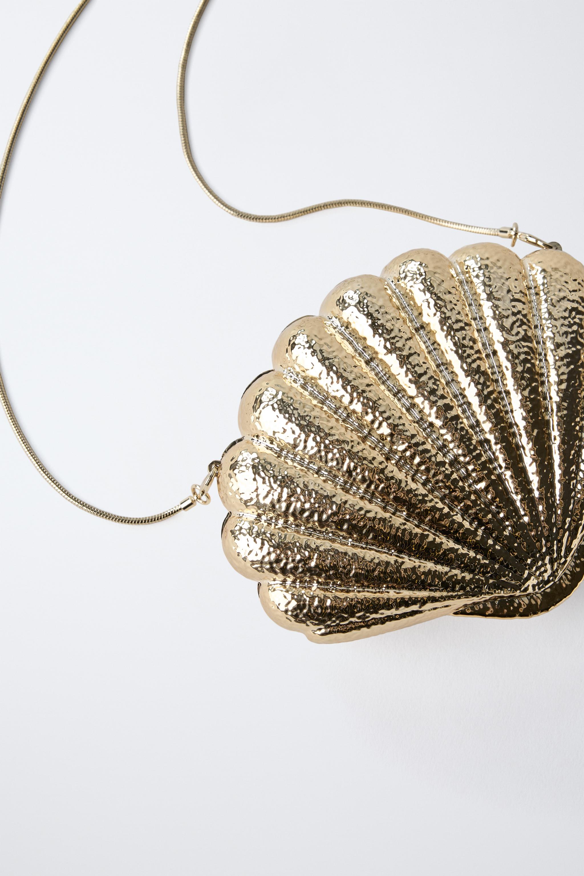 METALLIC SHELL CROSSBODY BAG