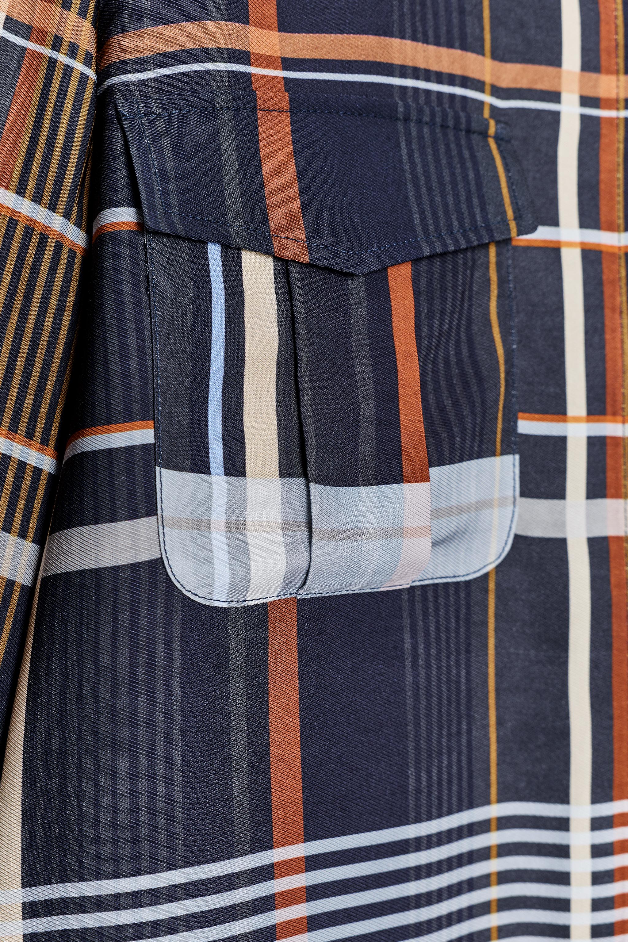 ZW COLLECTION PLAID POCKET SHIRT