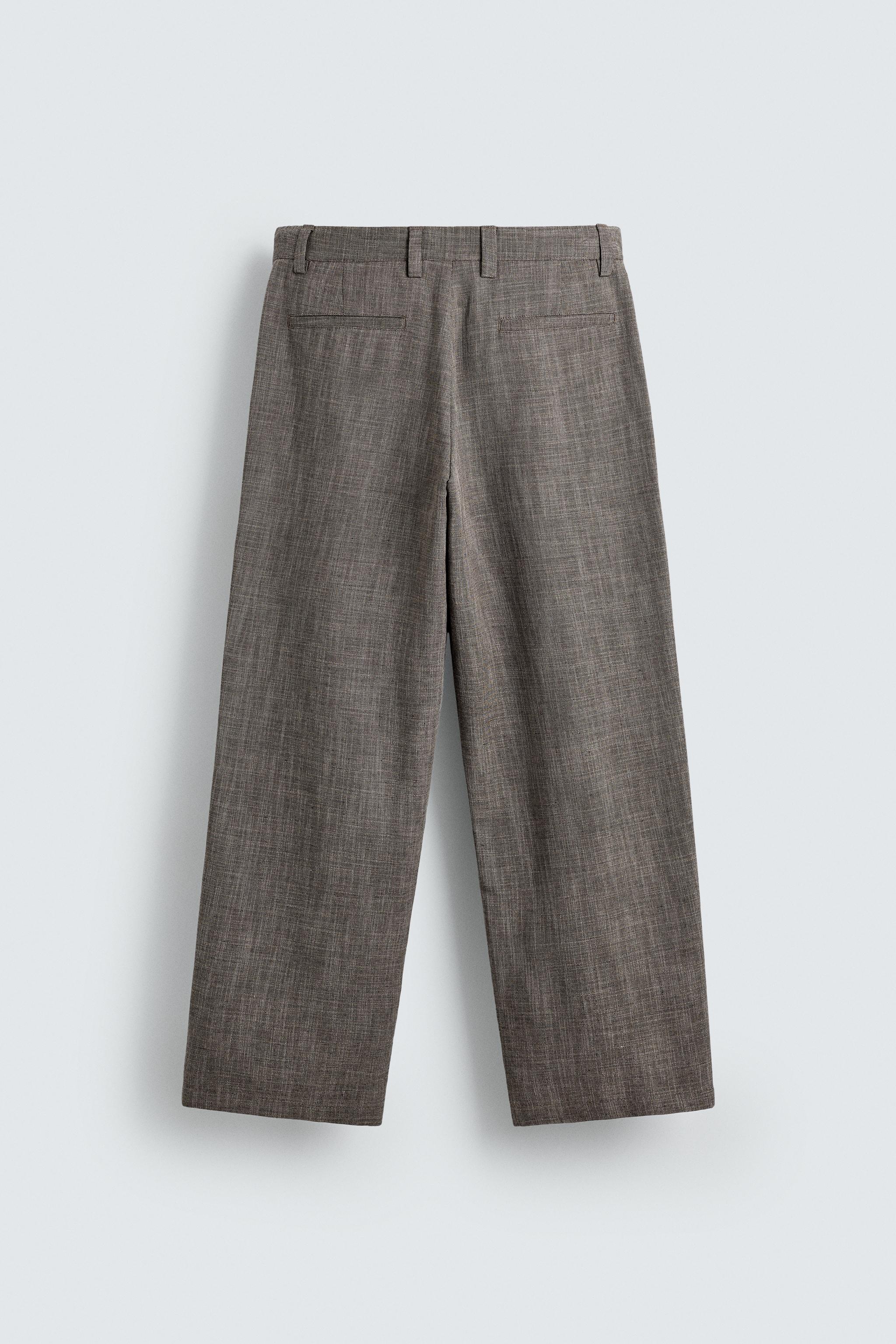 TEXTURED SUIT PANTS