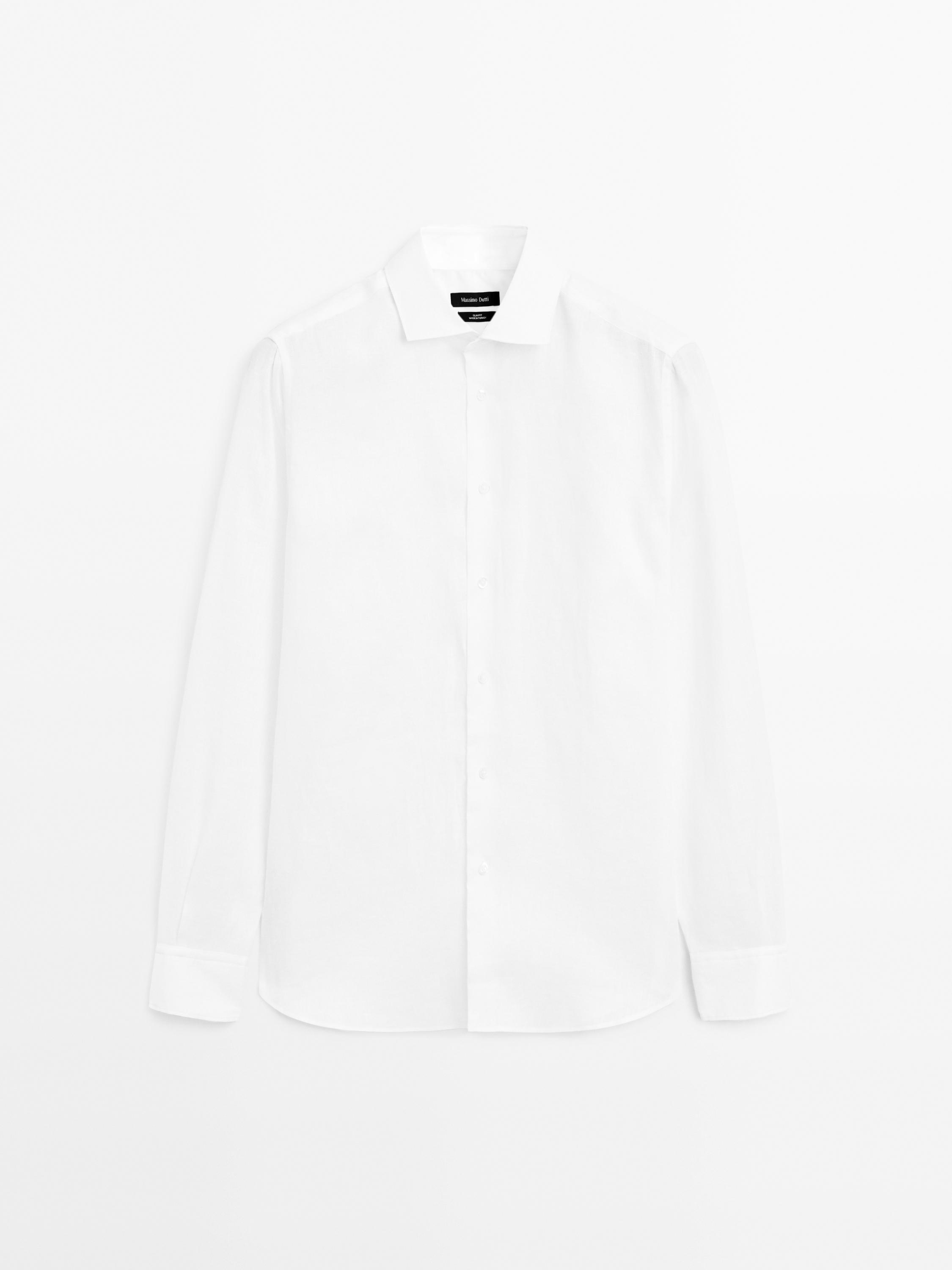 100% linen slim fit shirt