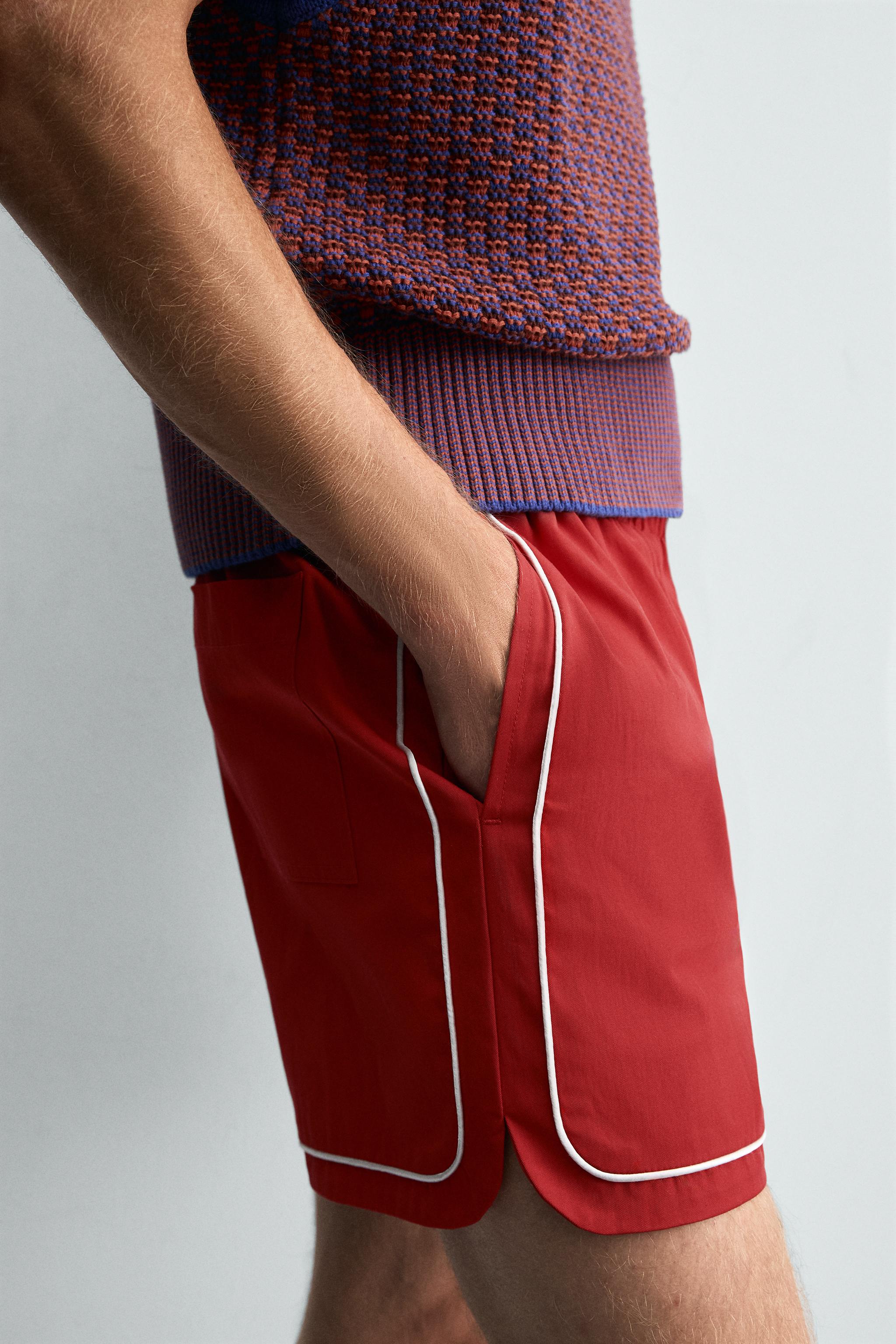 CONTRAST TRIM SHORTS