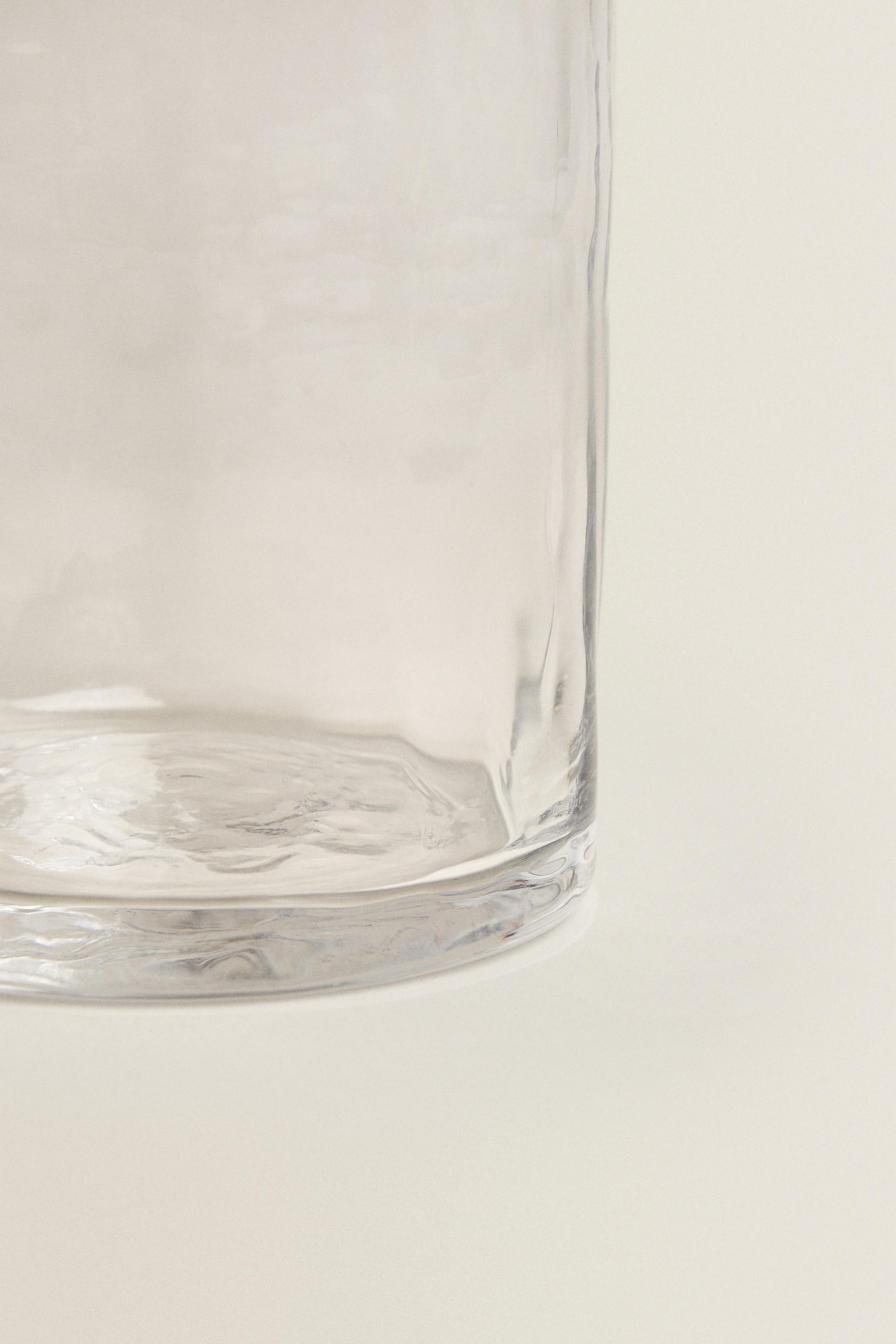 HAMMERED GLASS SOFT DRINK TUMBLER