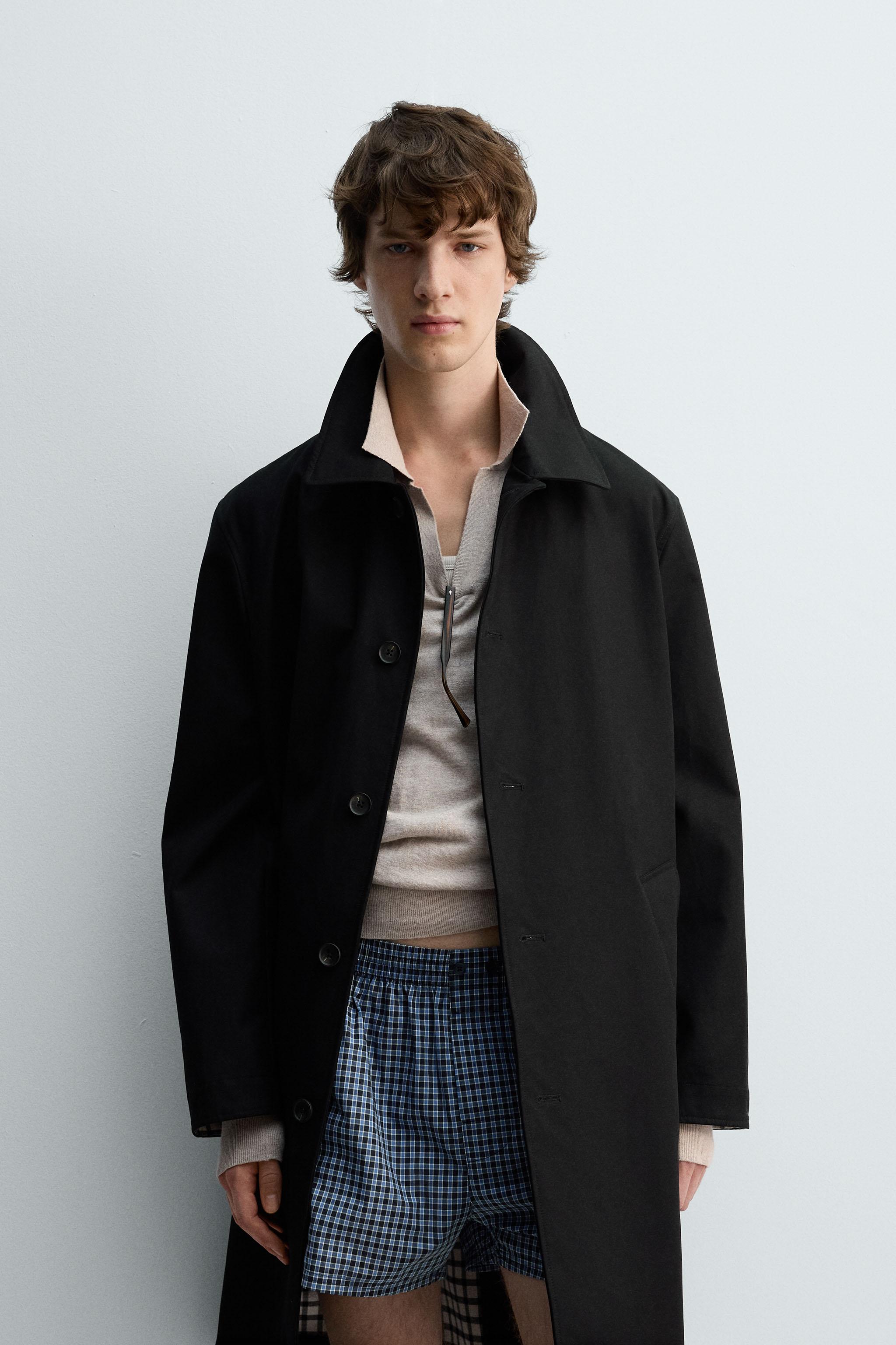 LIMITED EDITION CHECK COMBINATION TRENCH COAT