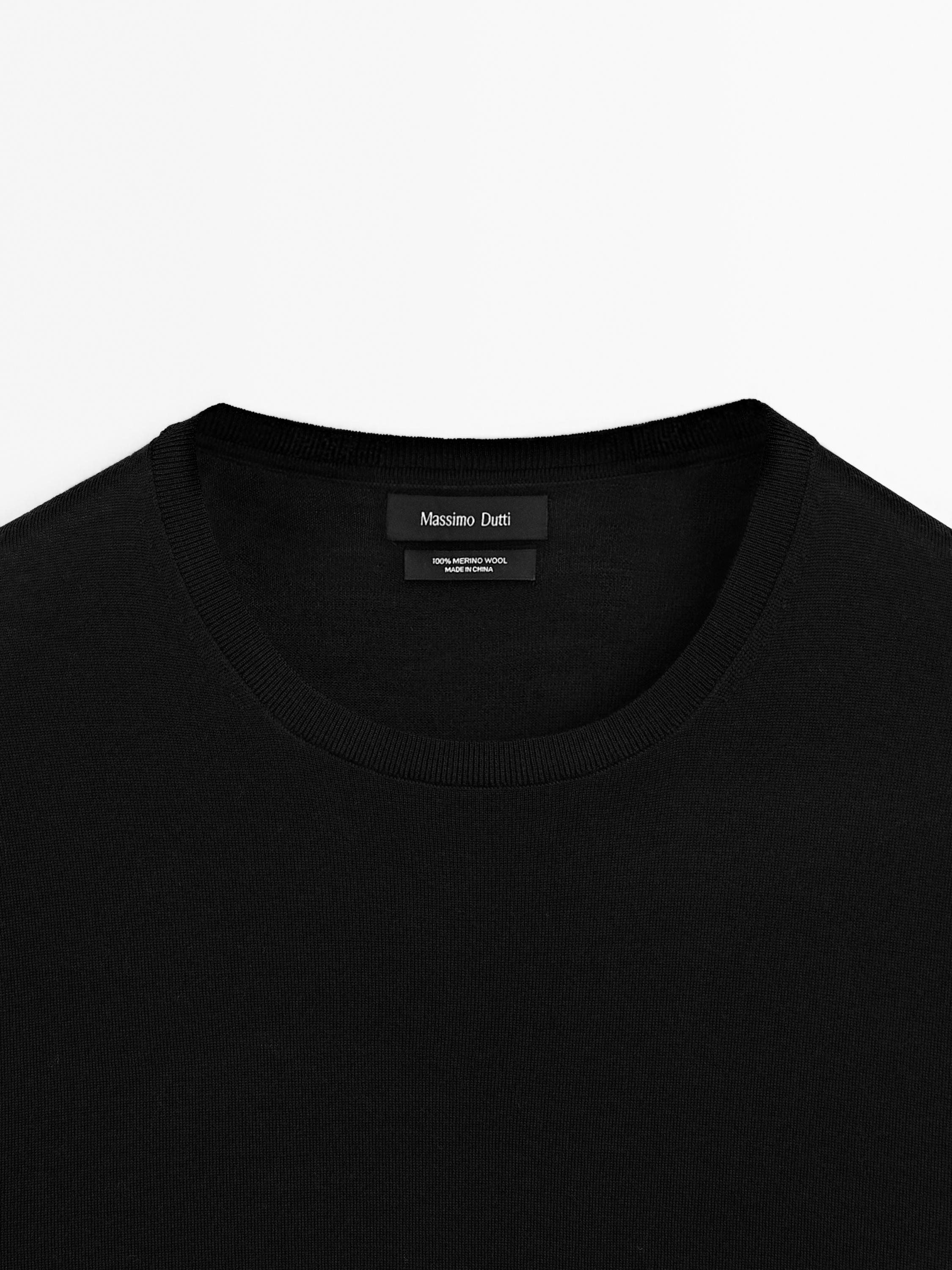 100% merino wool knit sweater