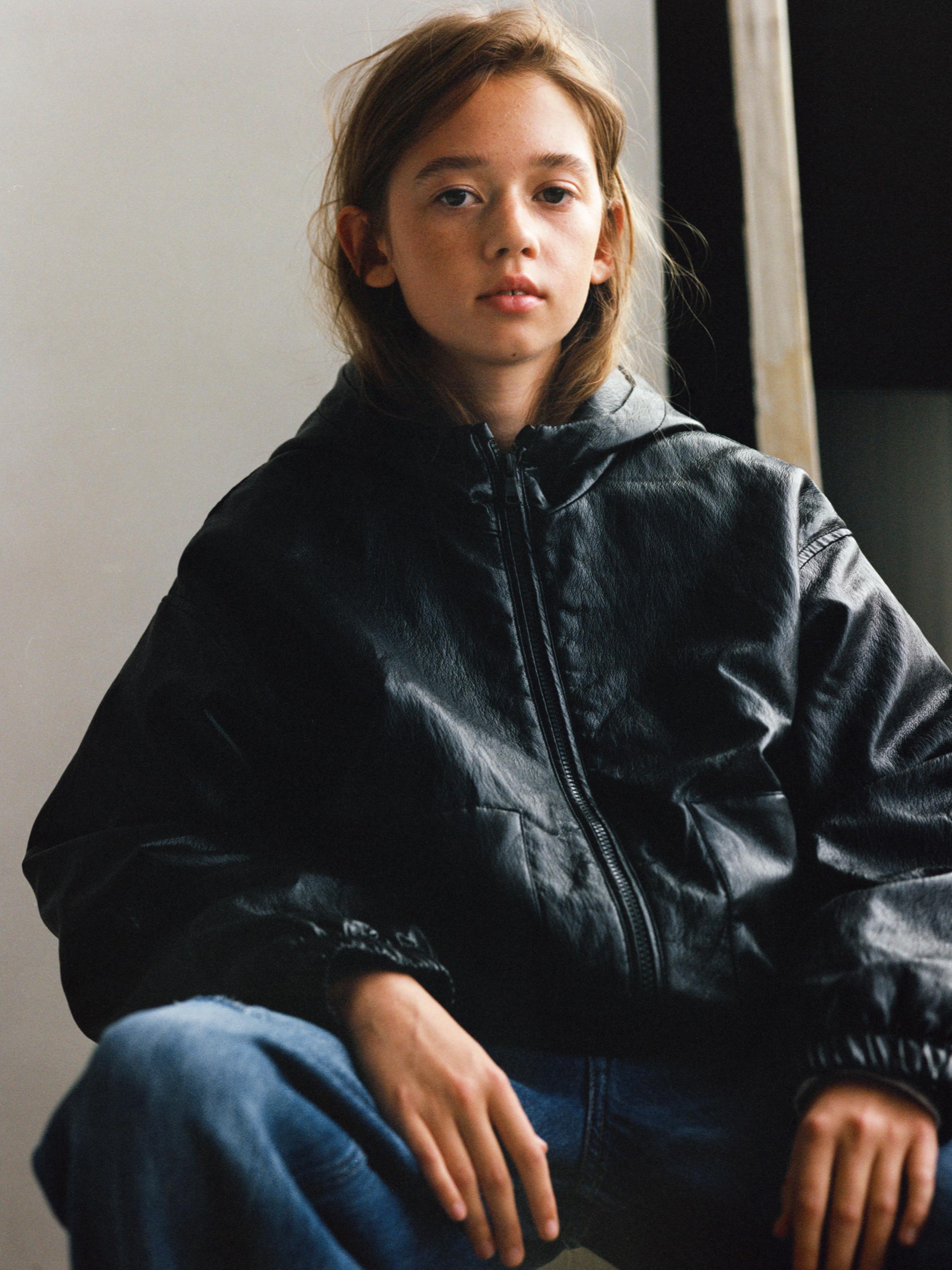 FAUX LEATHER PUFFER JACKET