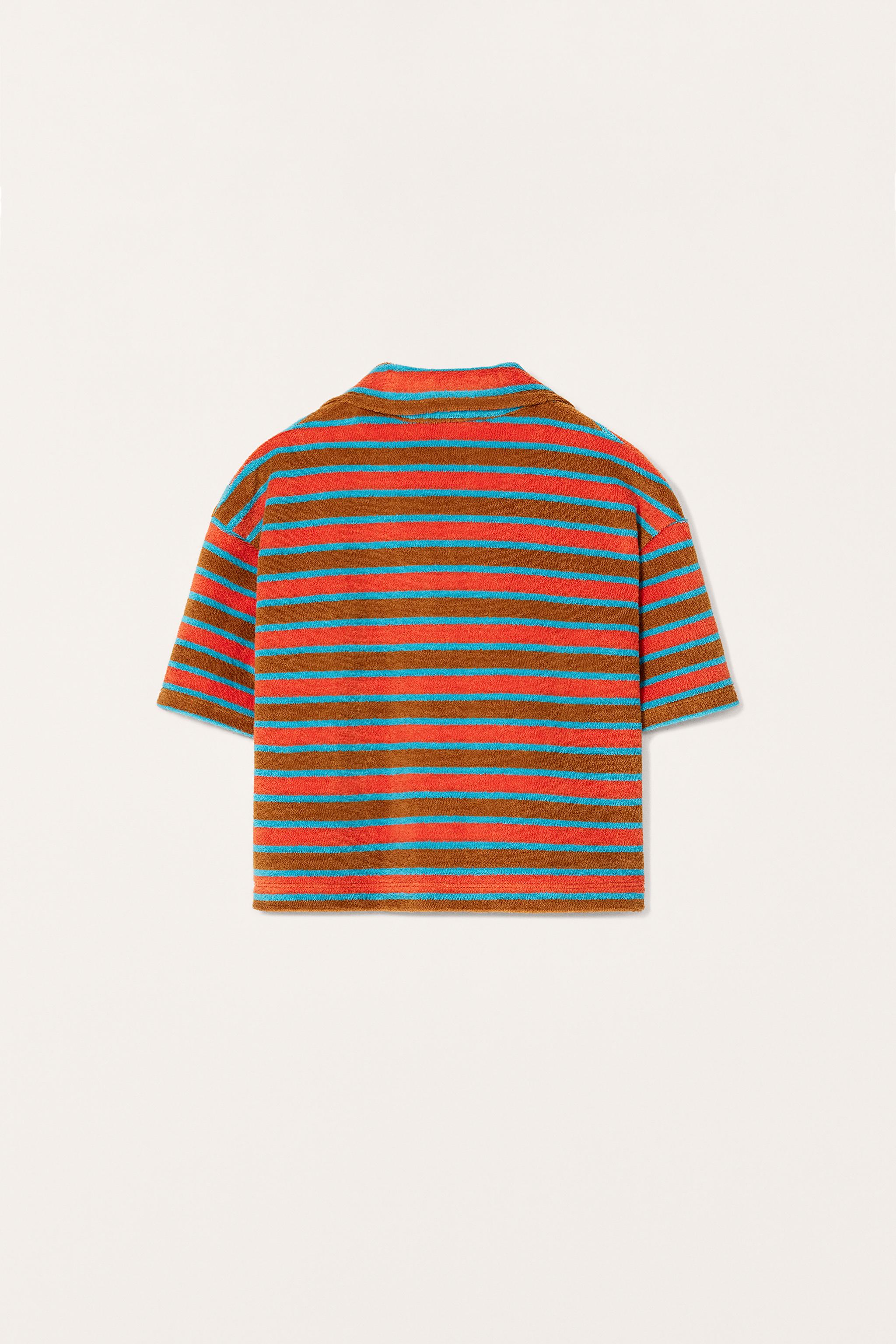 LIMITED EDITION STRIPED TOWEL POLO SHIRT