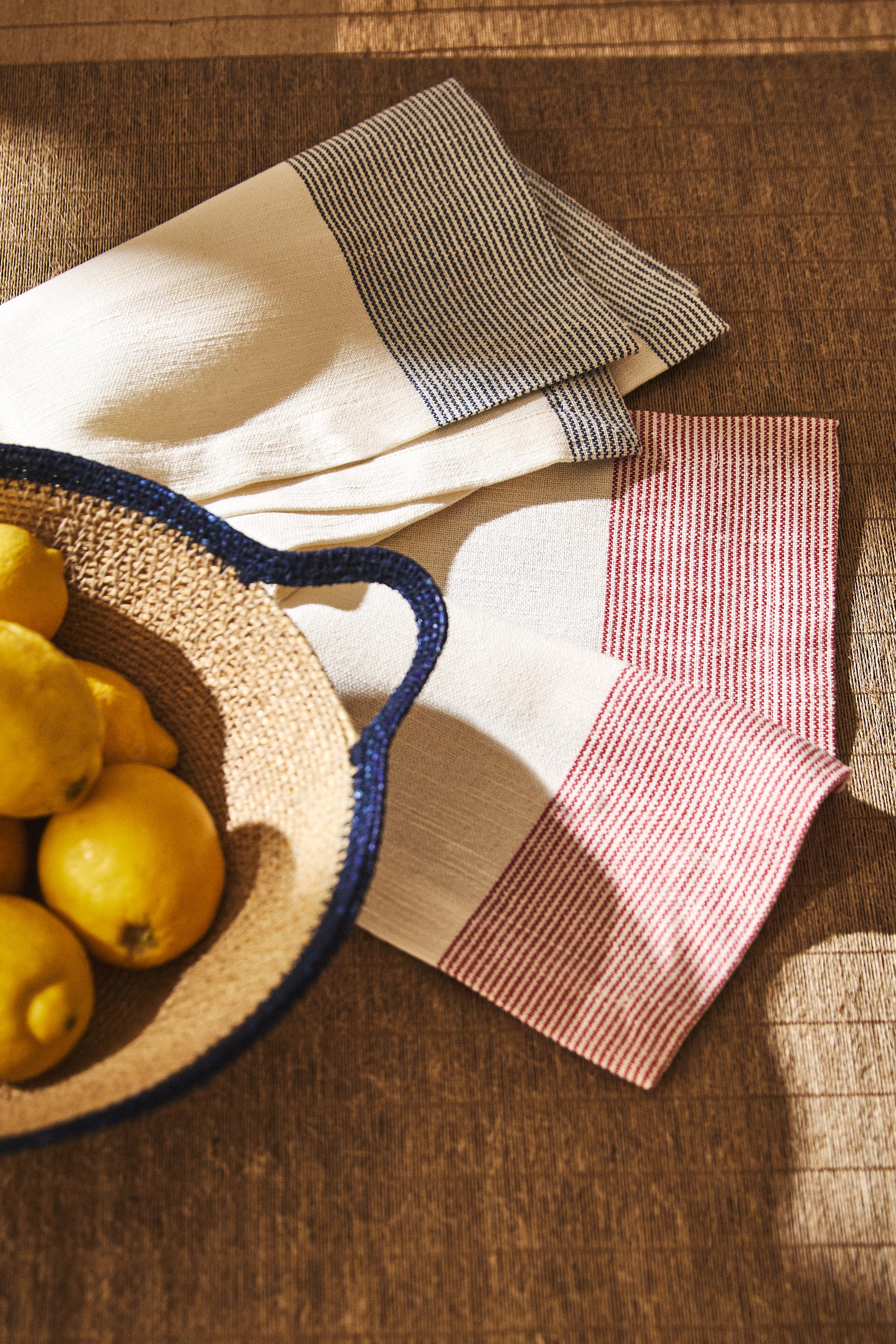 SET OF DYED THREAD KITCHEN TOWELS (SET OF 2)