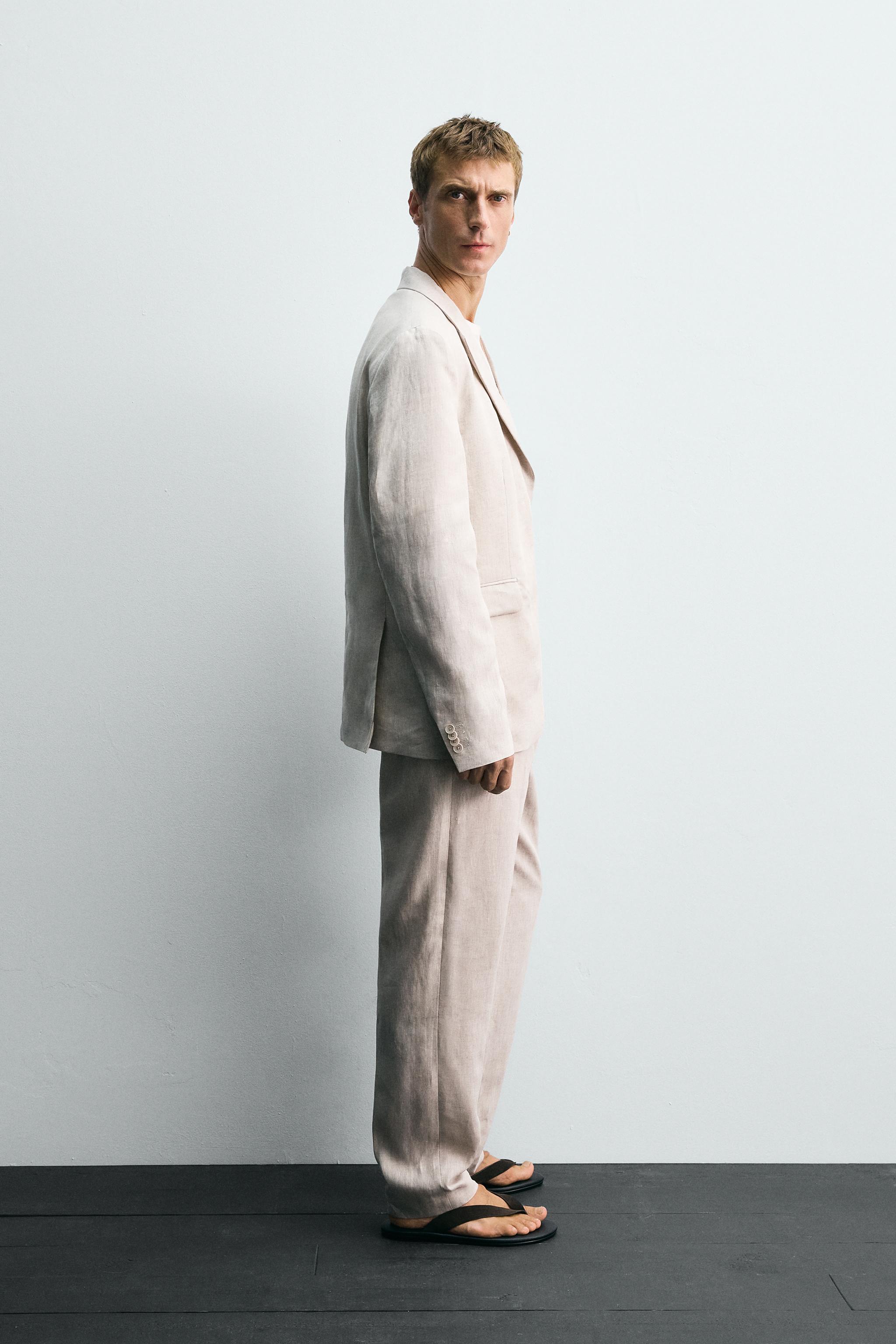 SUIT PANTS IN 100% LINEN