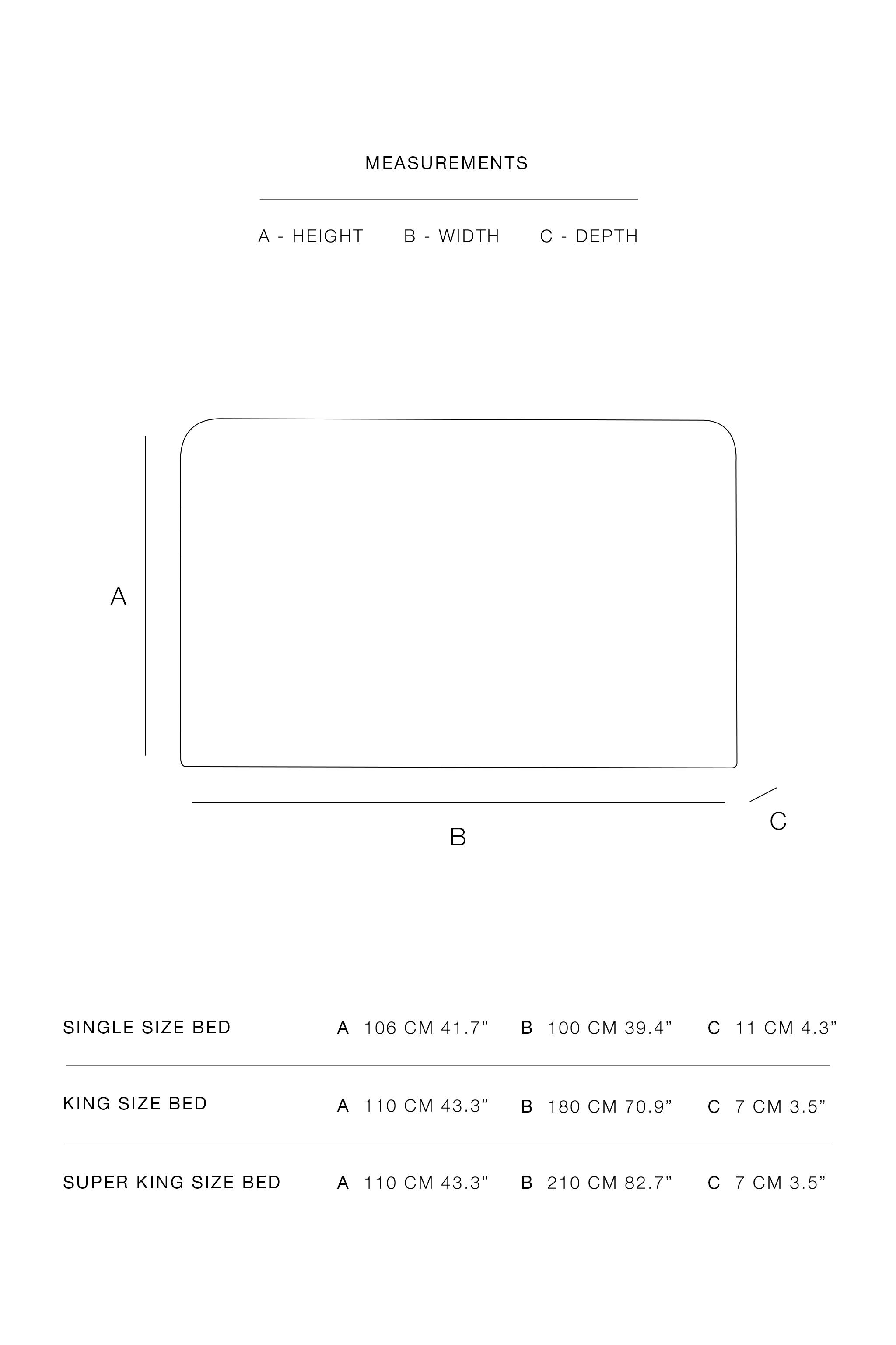ROUNDED HEADBOARD WITH LINEN COVER