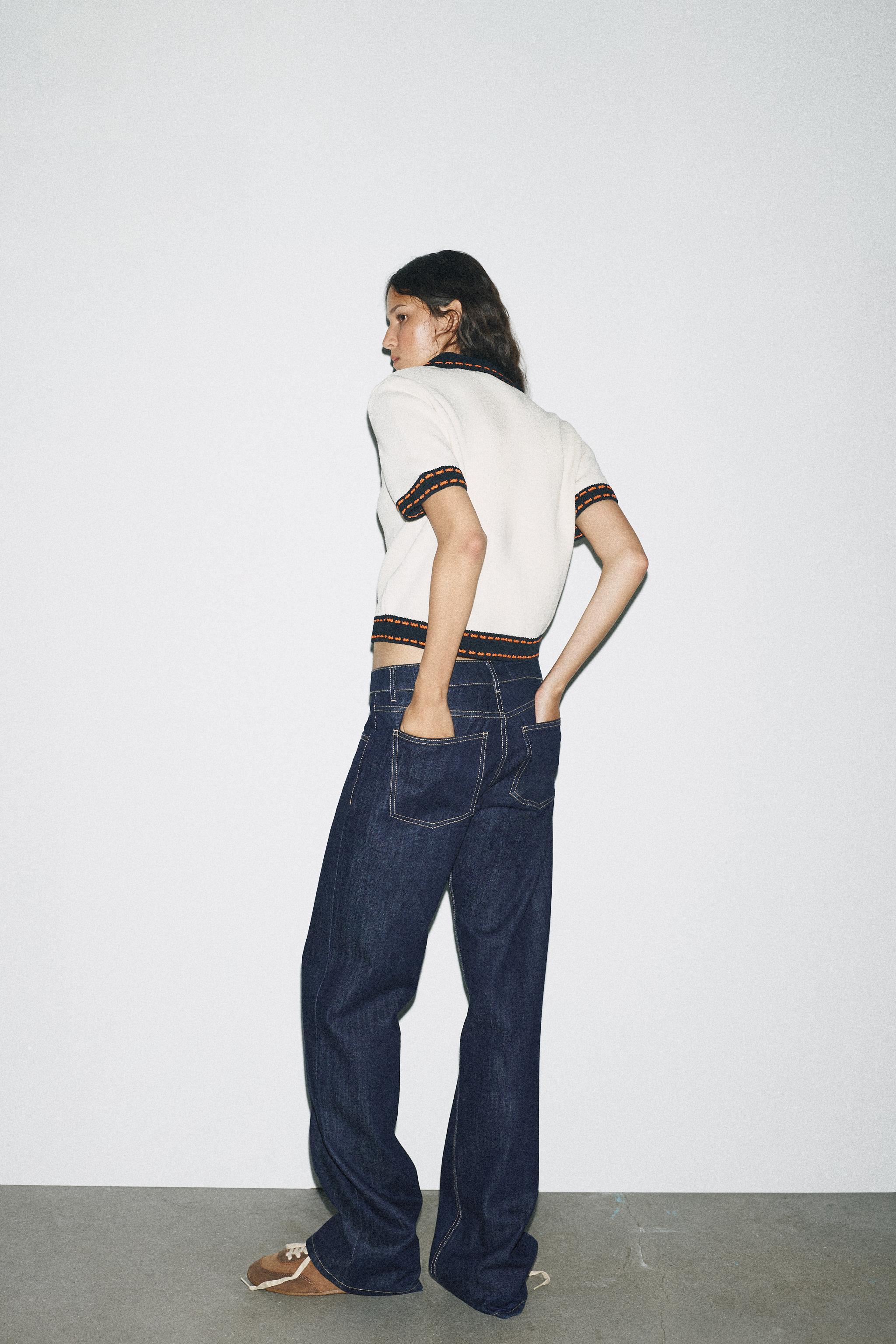 SHORT SLEEVE STITCHED KNIT CARDIGAN