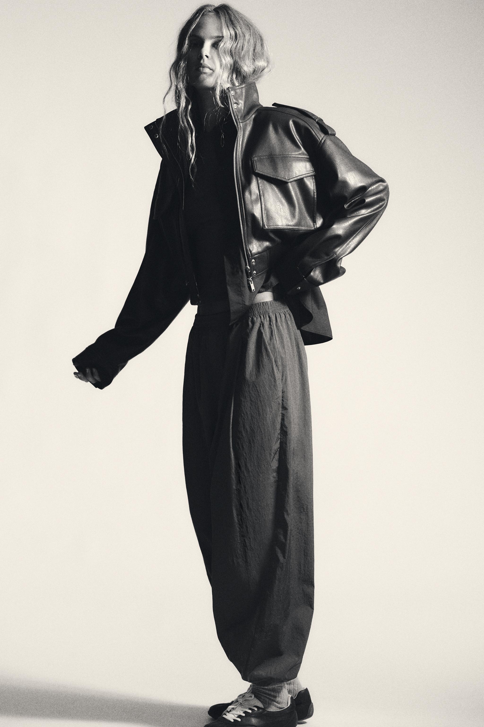 NYLON BLOOMER PANTS WITH ELASTIC CUFFS