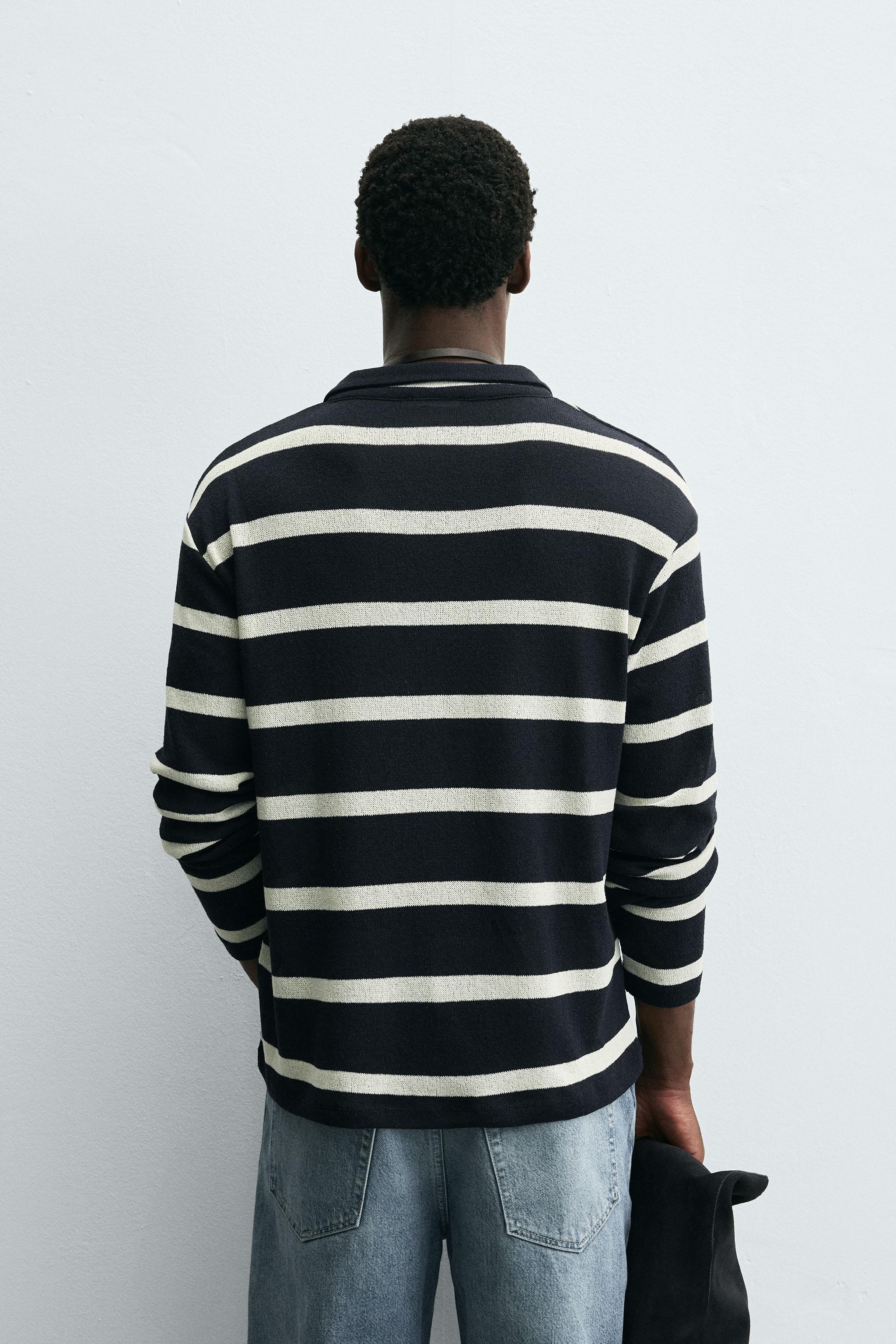 STRIPED JACQUARD POLO SHIRT