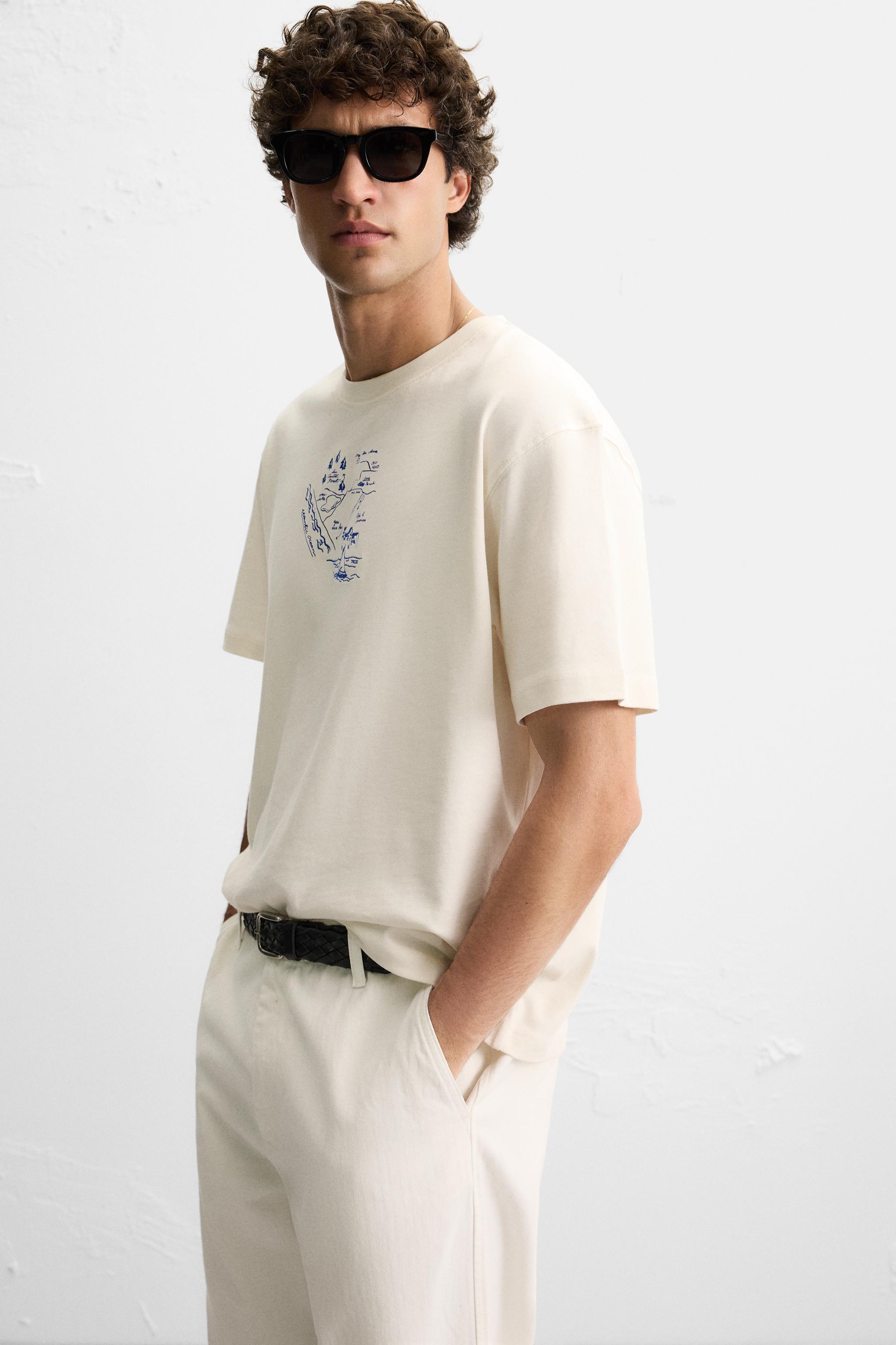 COMBINATION EMBROIDERY T-SHIRT