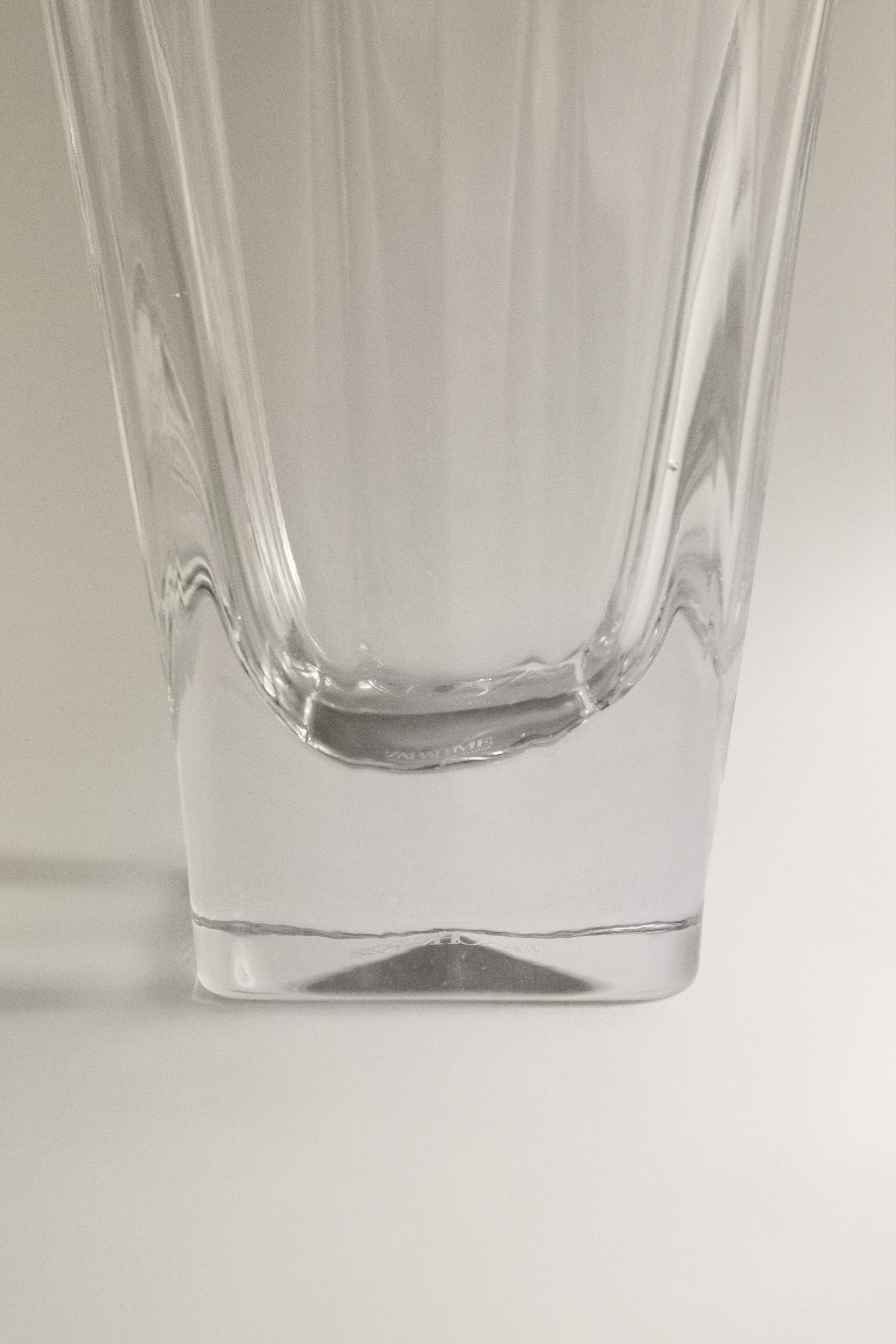 FACETED GLASS VASE