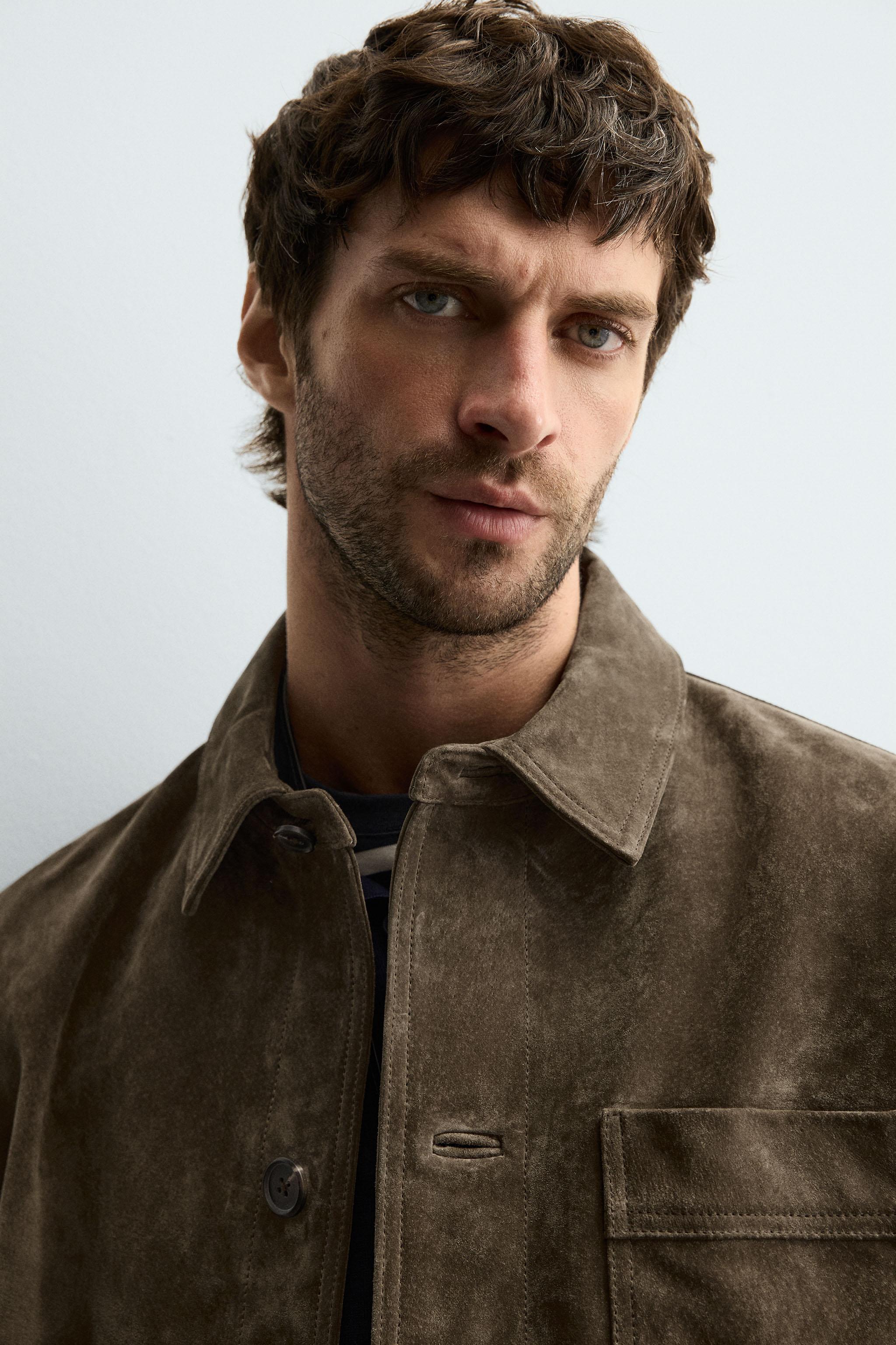 SUEDE LEATHER OVERSHIRT