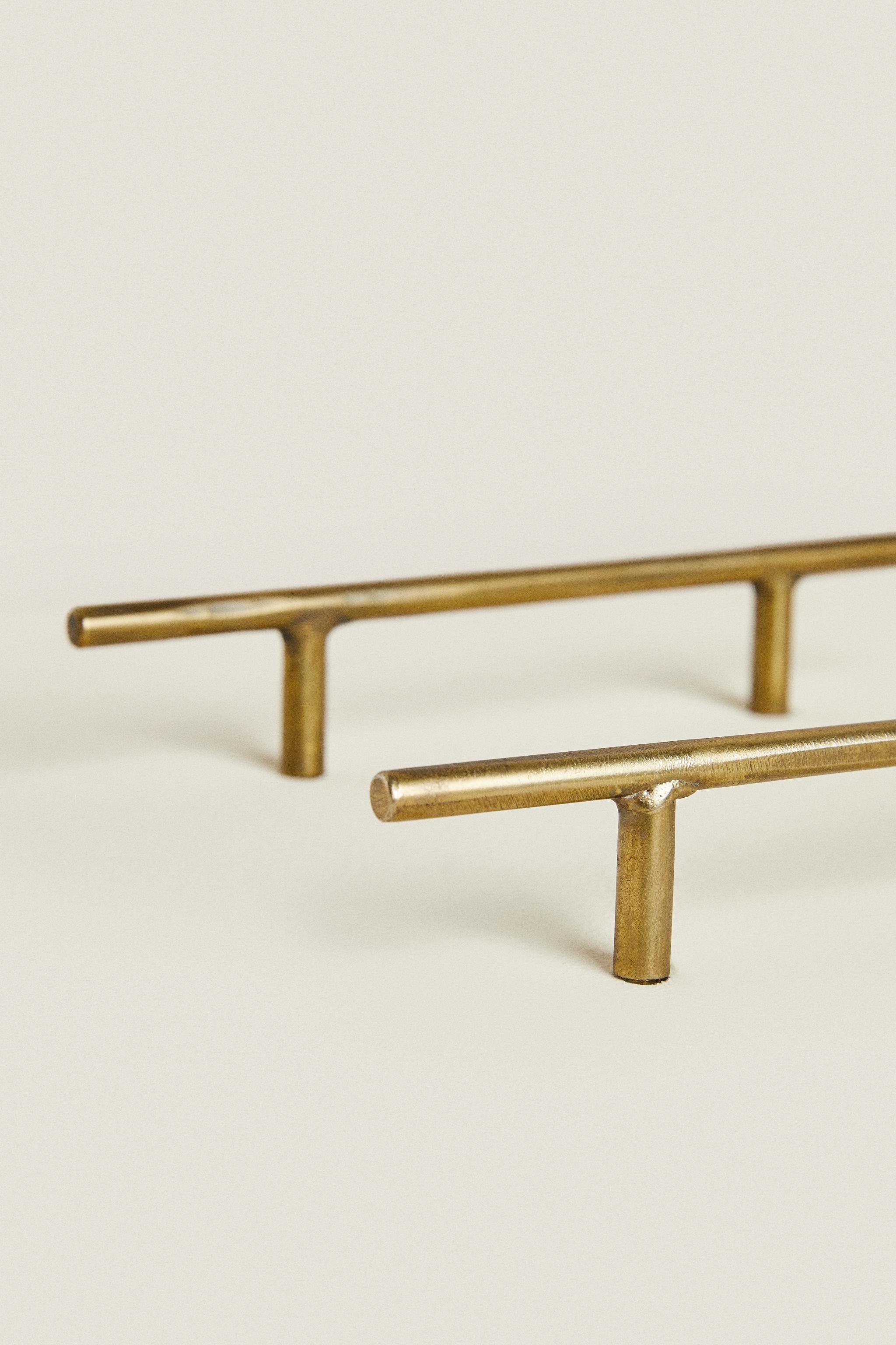 SET OF GOLD METALLIC KNOBS (SET OF 2)