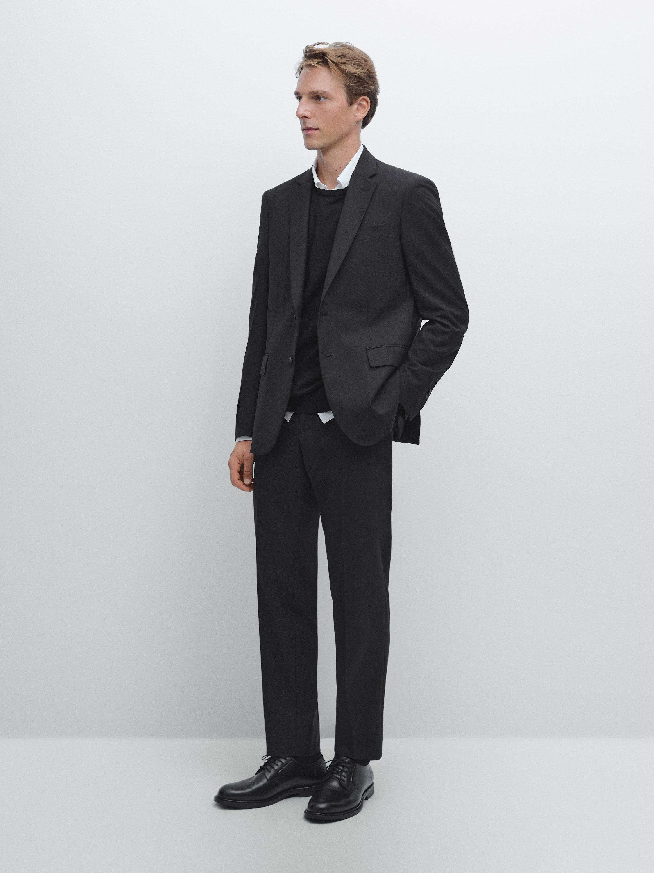 100% wool suit trousers
