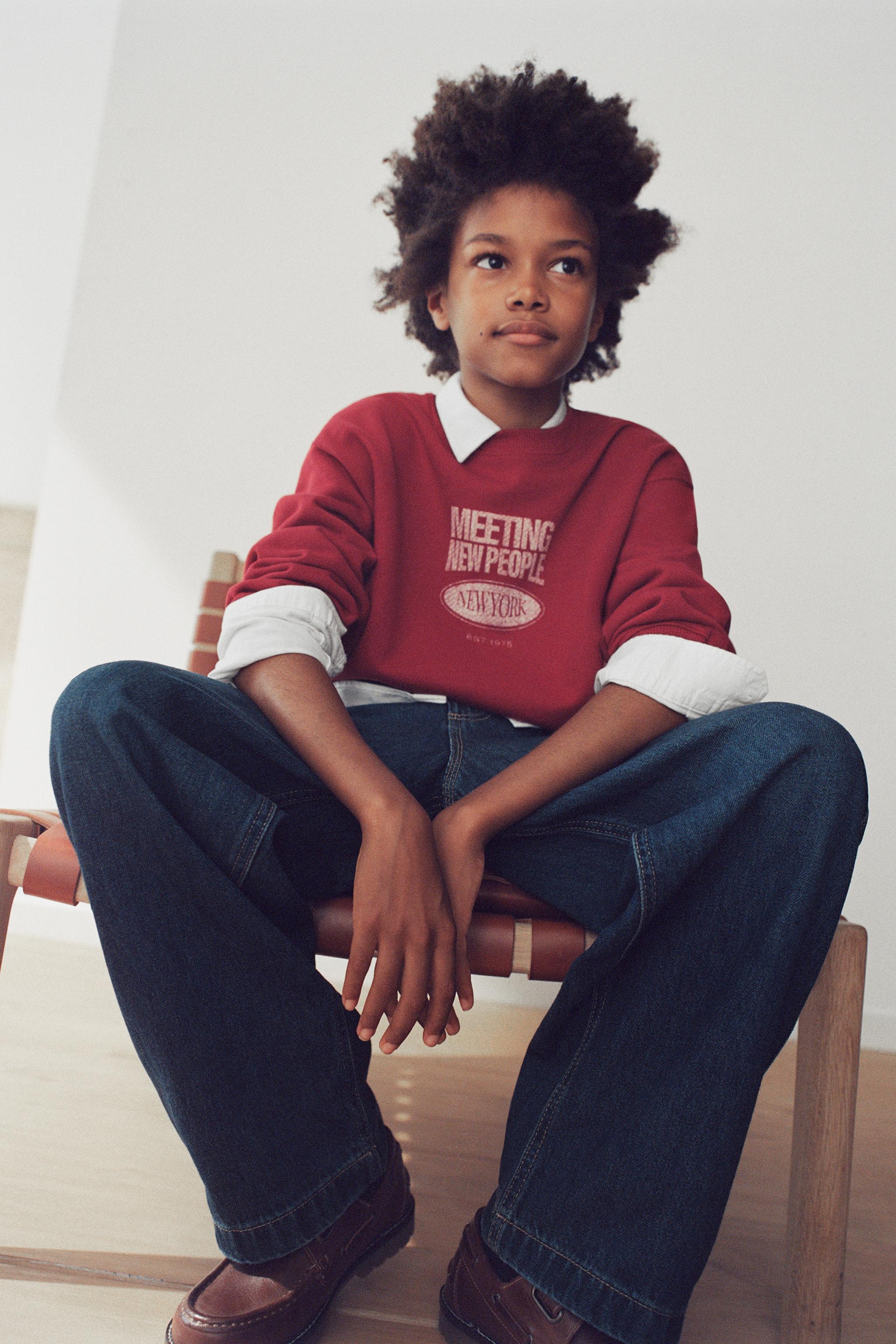 TEXT PRINT SWEATSHIRT