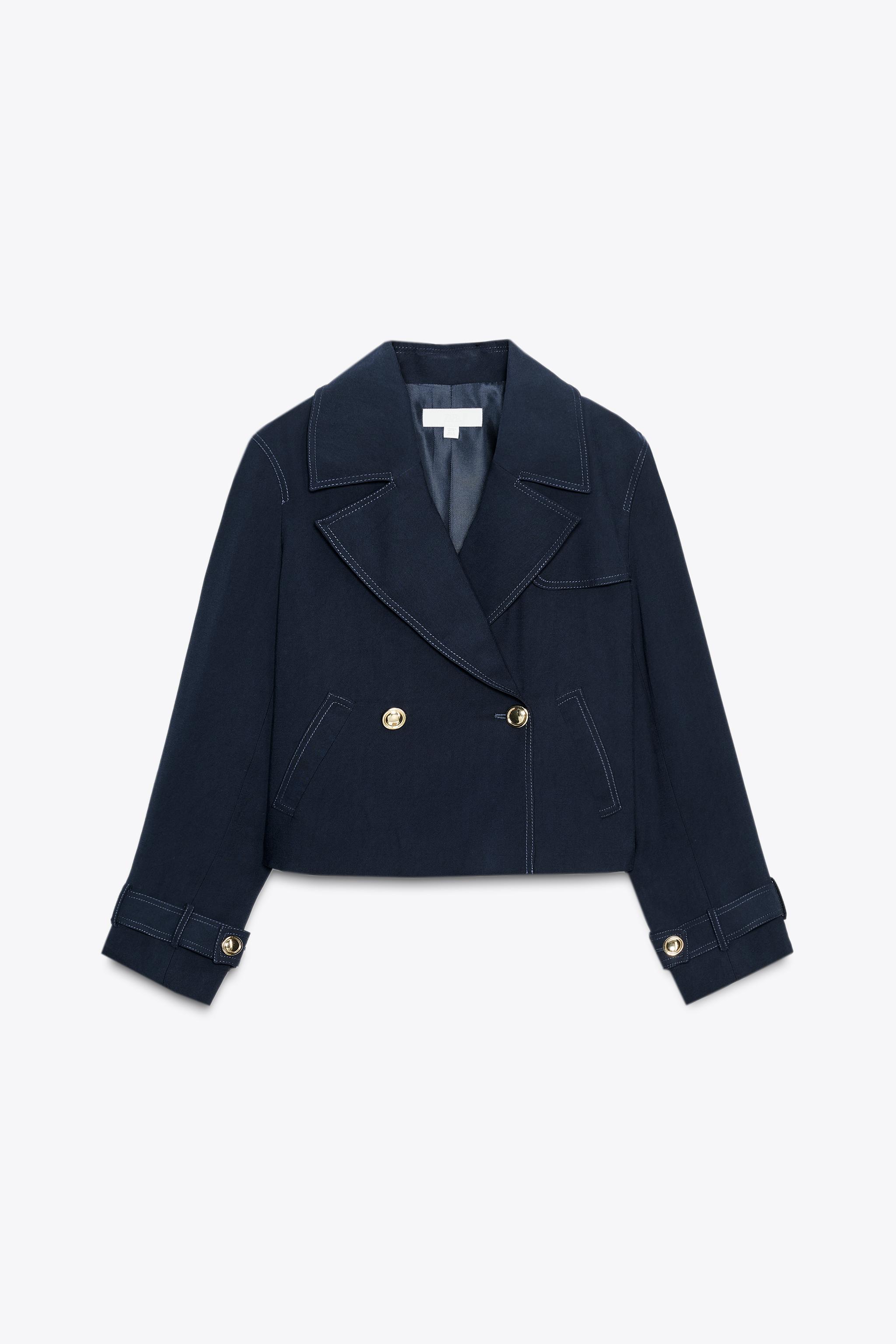 CROPPED DOUBLE-BREASTED JACKET