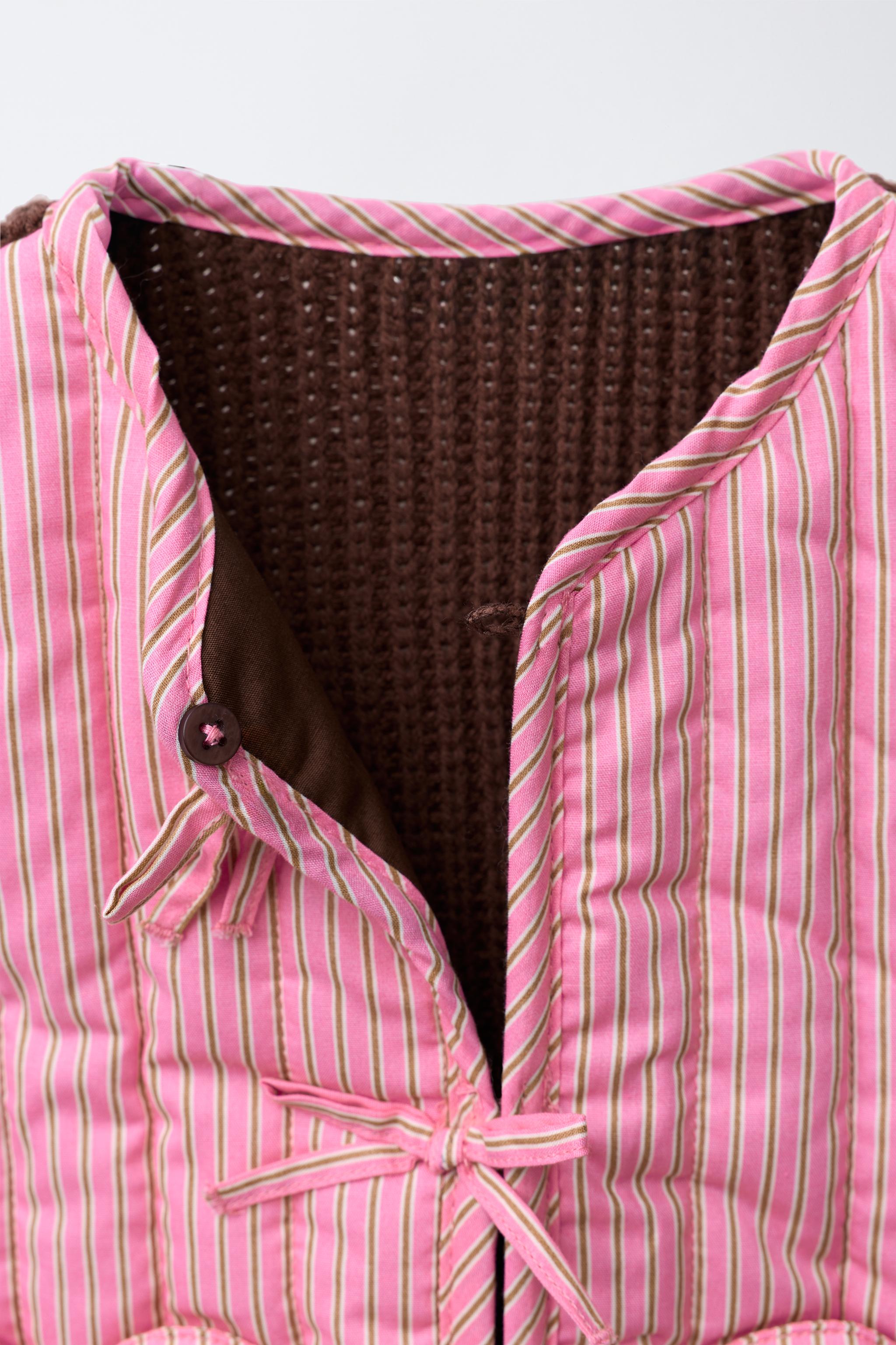 STRIPED COMBINATION VEST