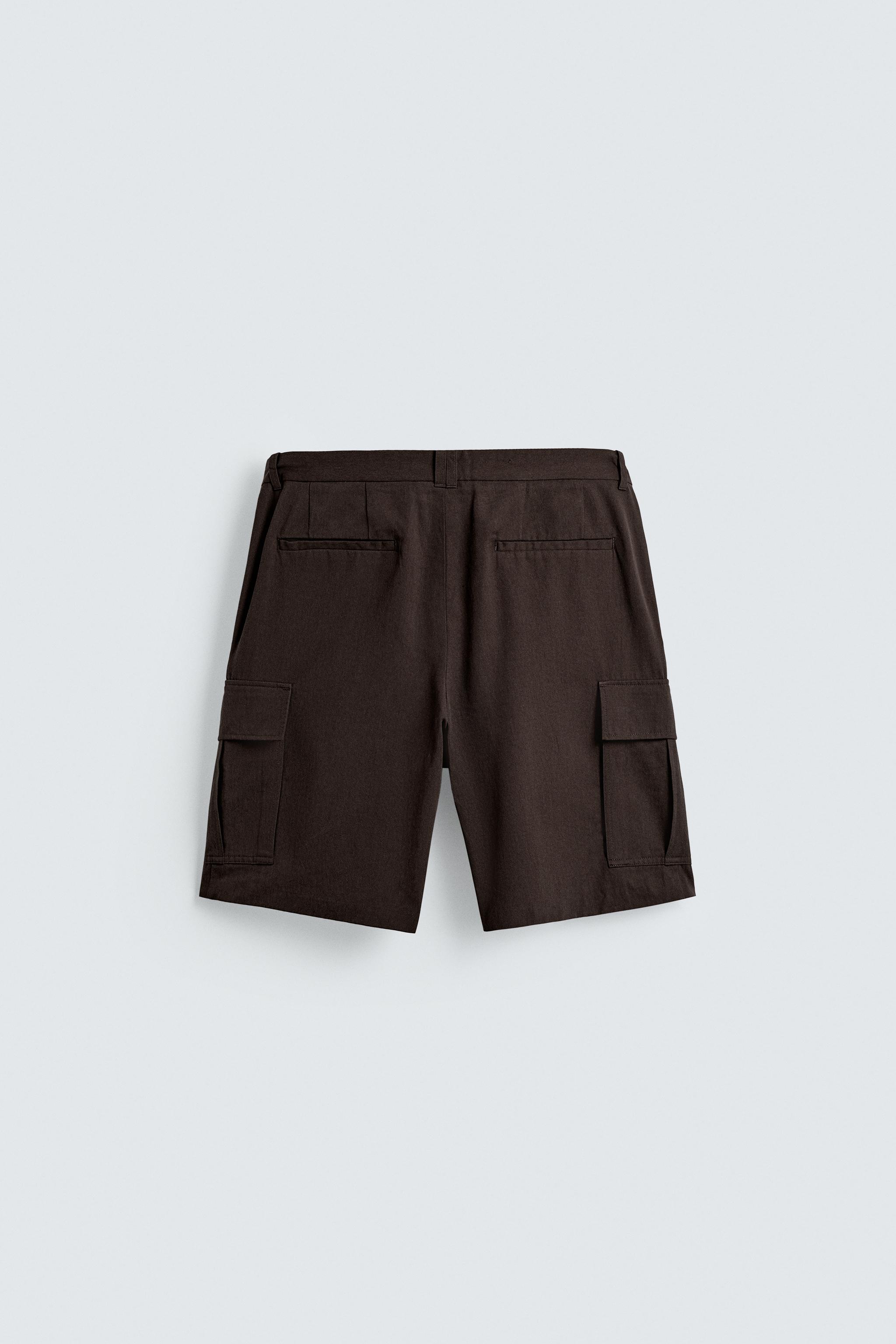 LYOCELL-COTTON CARGO SHORTS