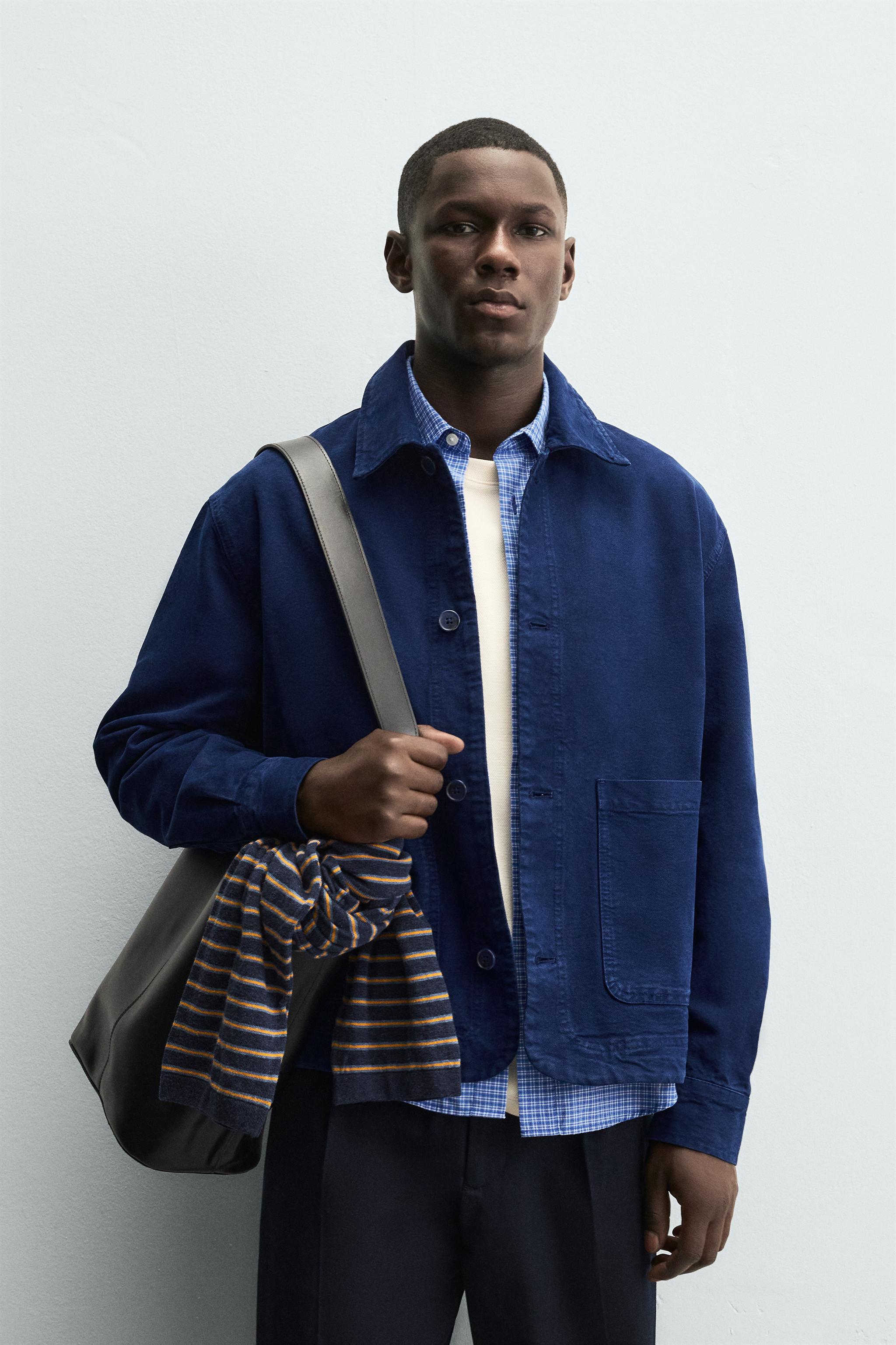 TEXTURED POCKET OVERSHIRT