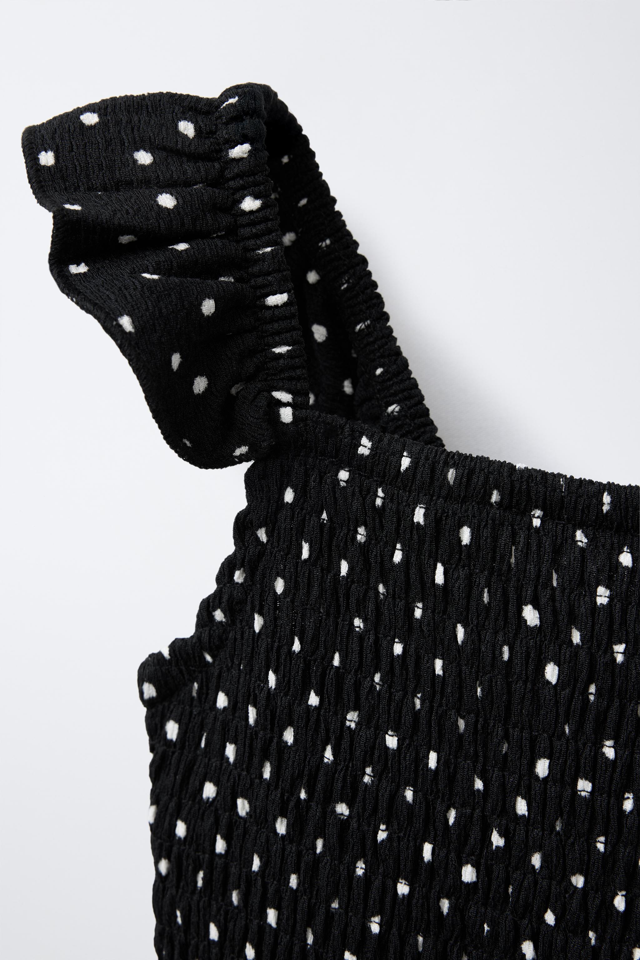 POLKA DOT PLEATED DRESS