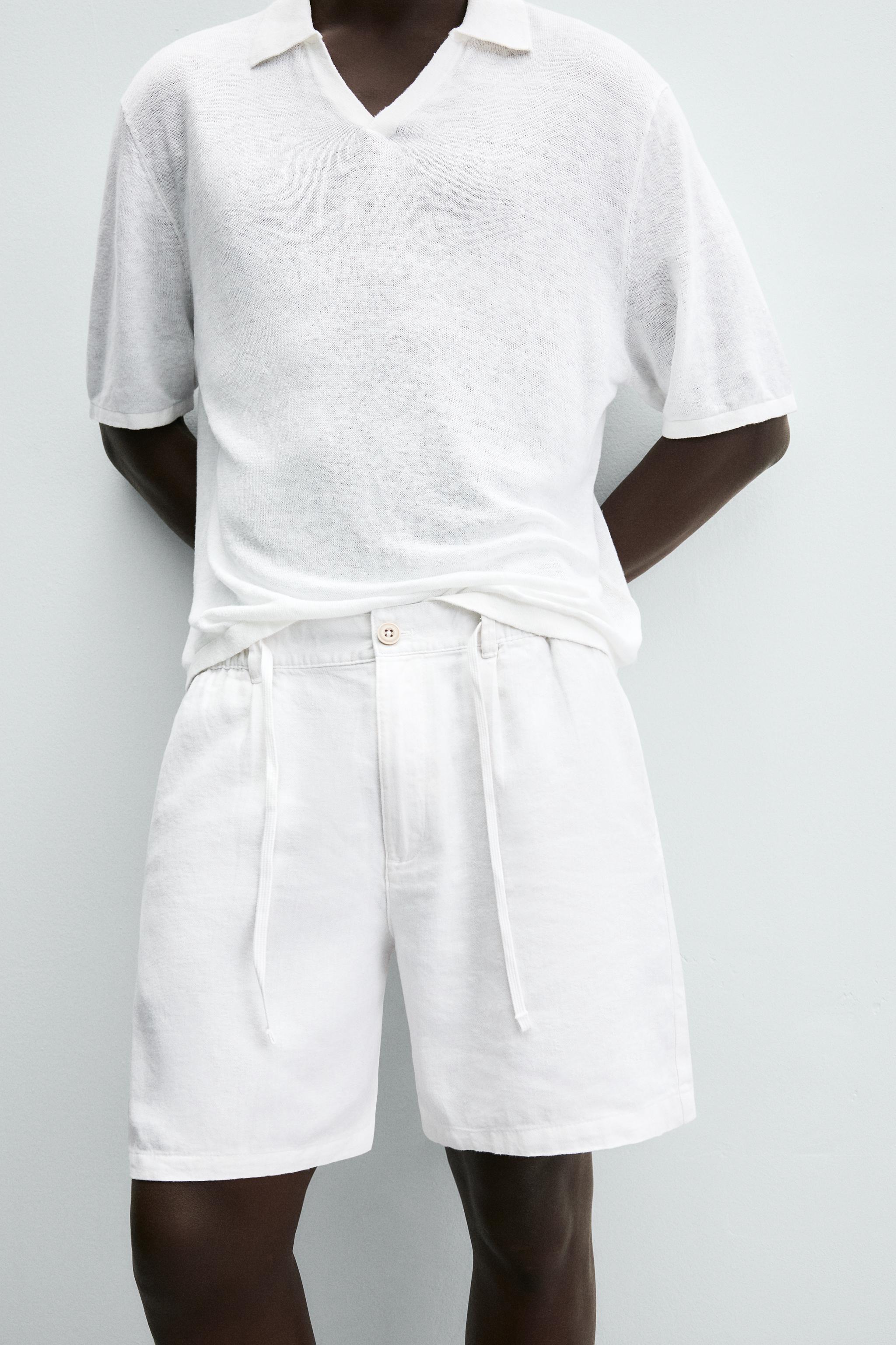 LINEN BLEND SHORTS