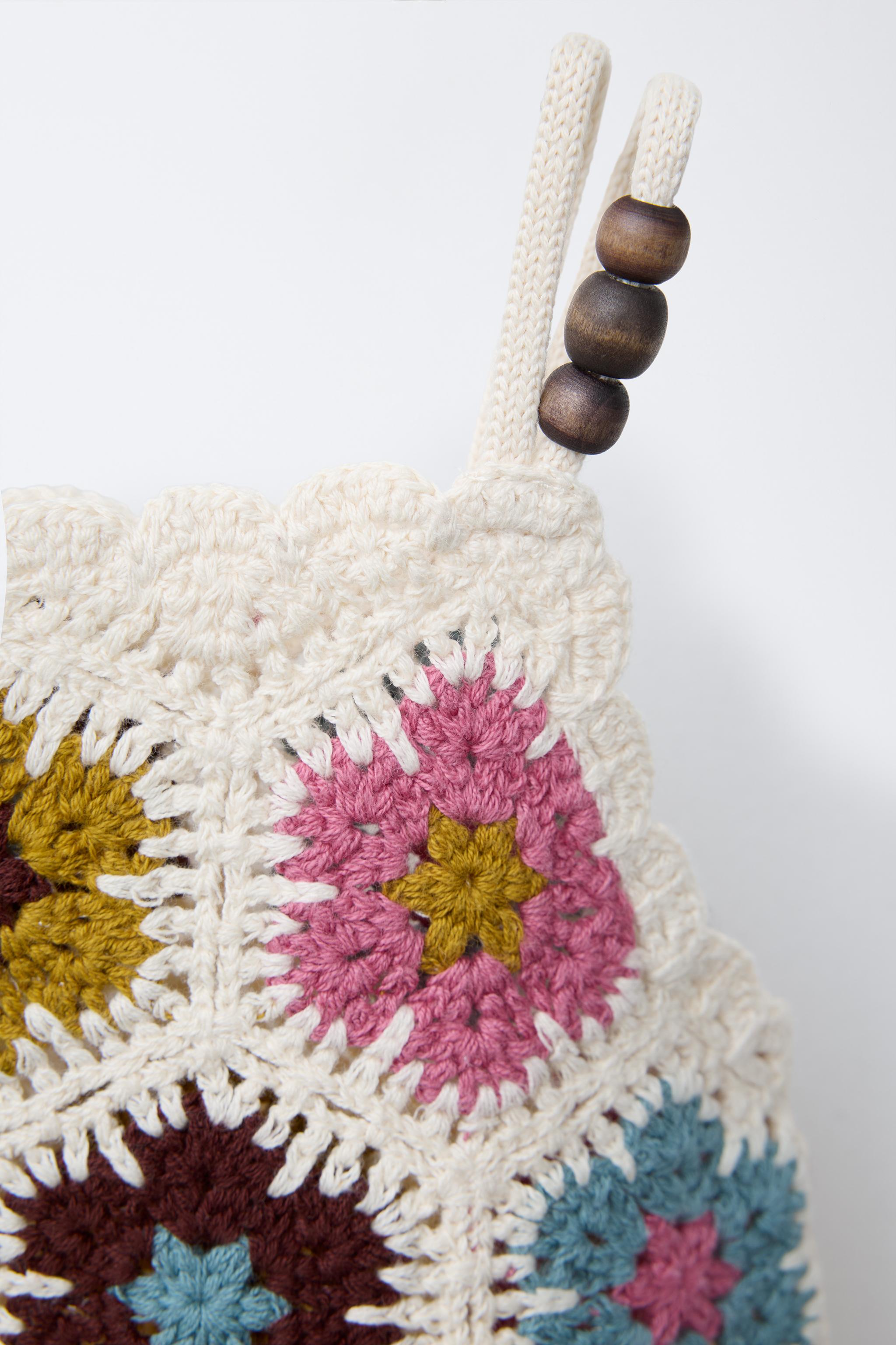 CROCHET KNIT AND BEADED DRESS