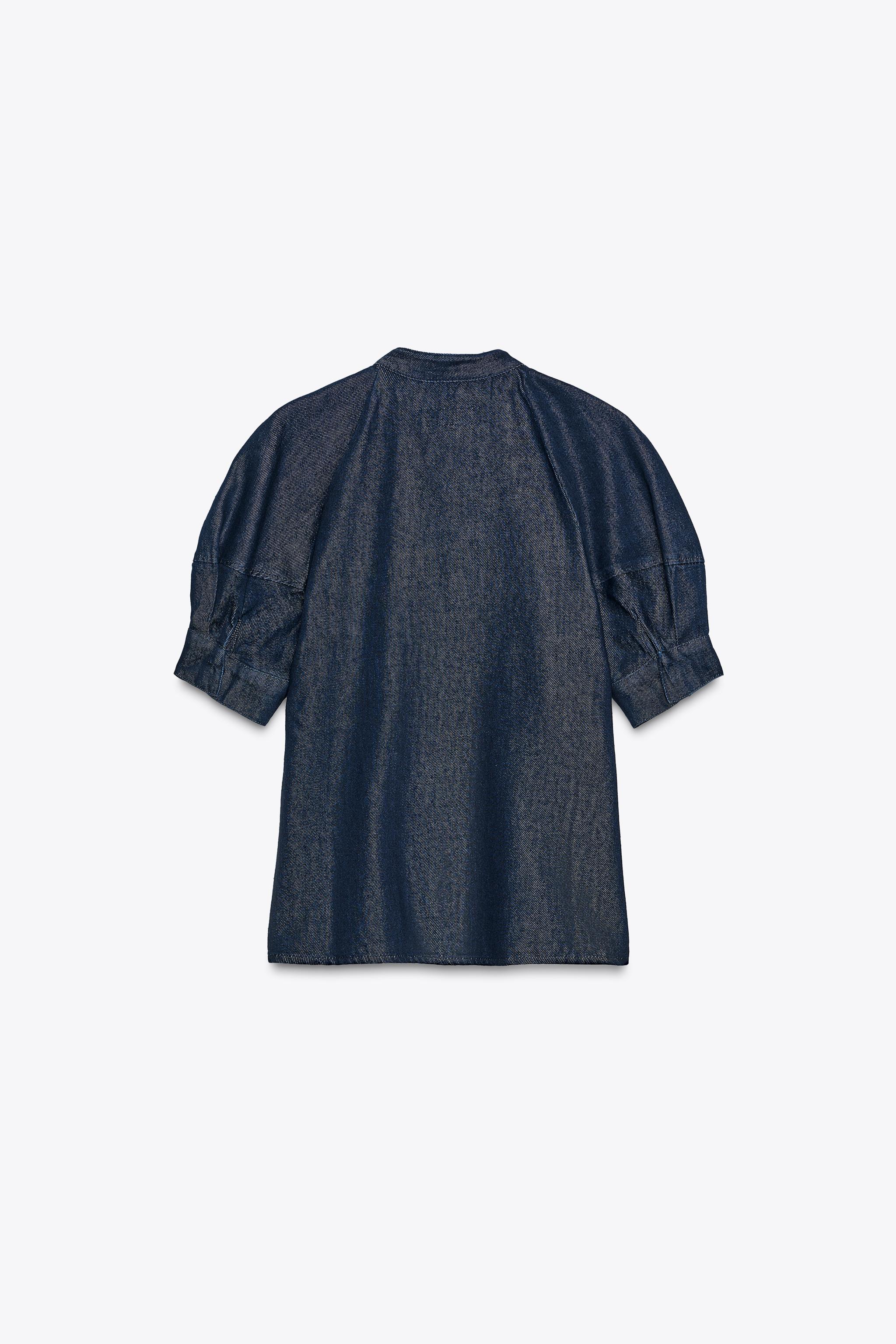 ZW COLLECTION DENIM TIE SHIRT