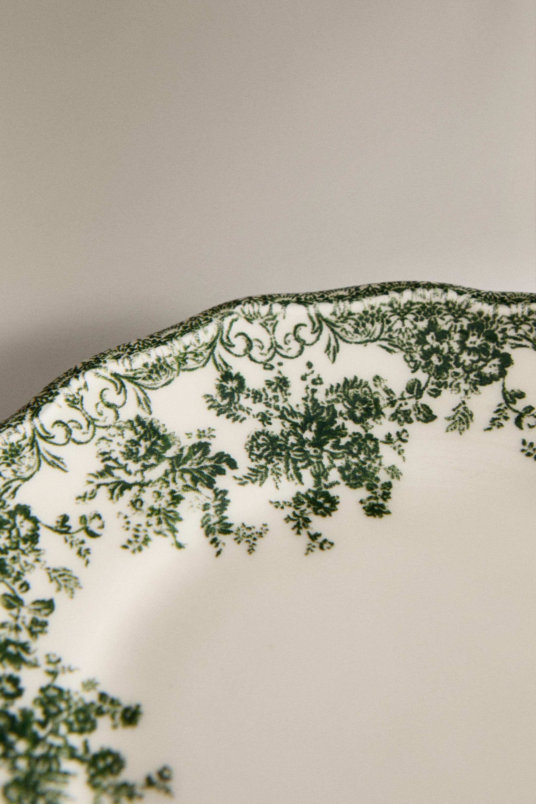 FLORAL EARTHENWARE SIDE PLATE